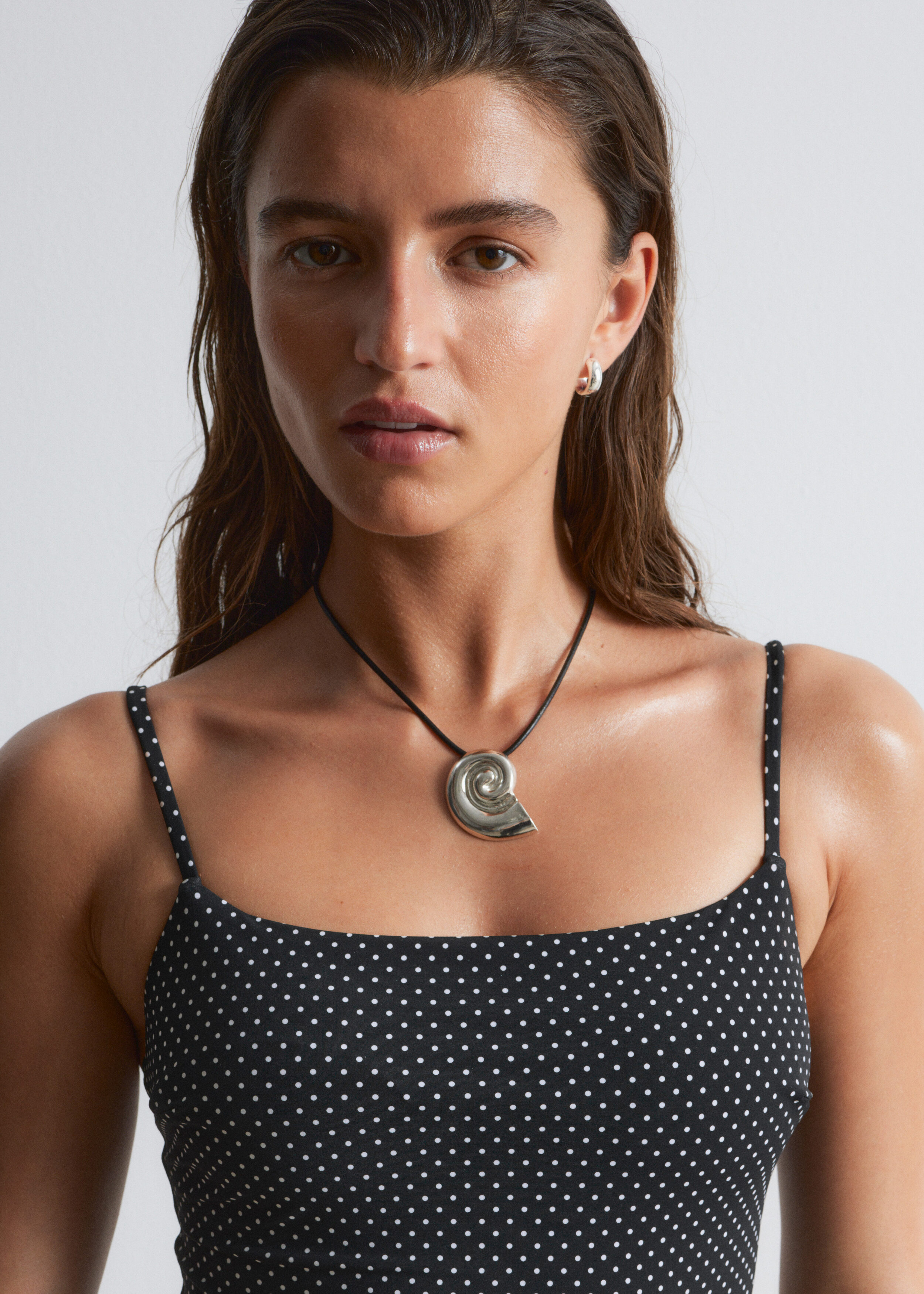 & Other Stories POLKA DOT SWIMSUIT