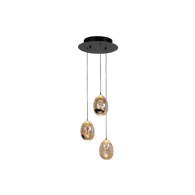 GOLDEN EGG ROND 3-LICHTS ZWART