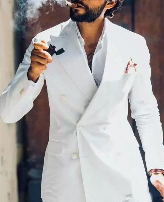 OK Elegant Plain Lapel Collar Double Breasted Slim Fit Blazer & Pants 2Pcs Set