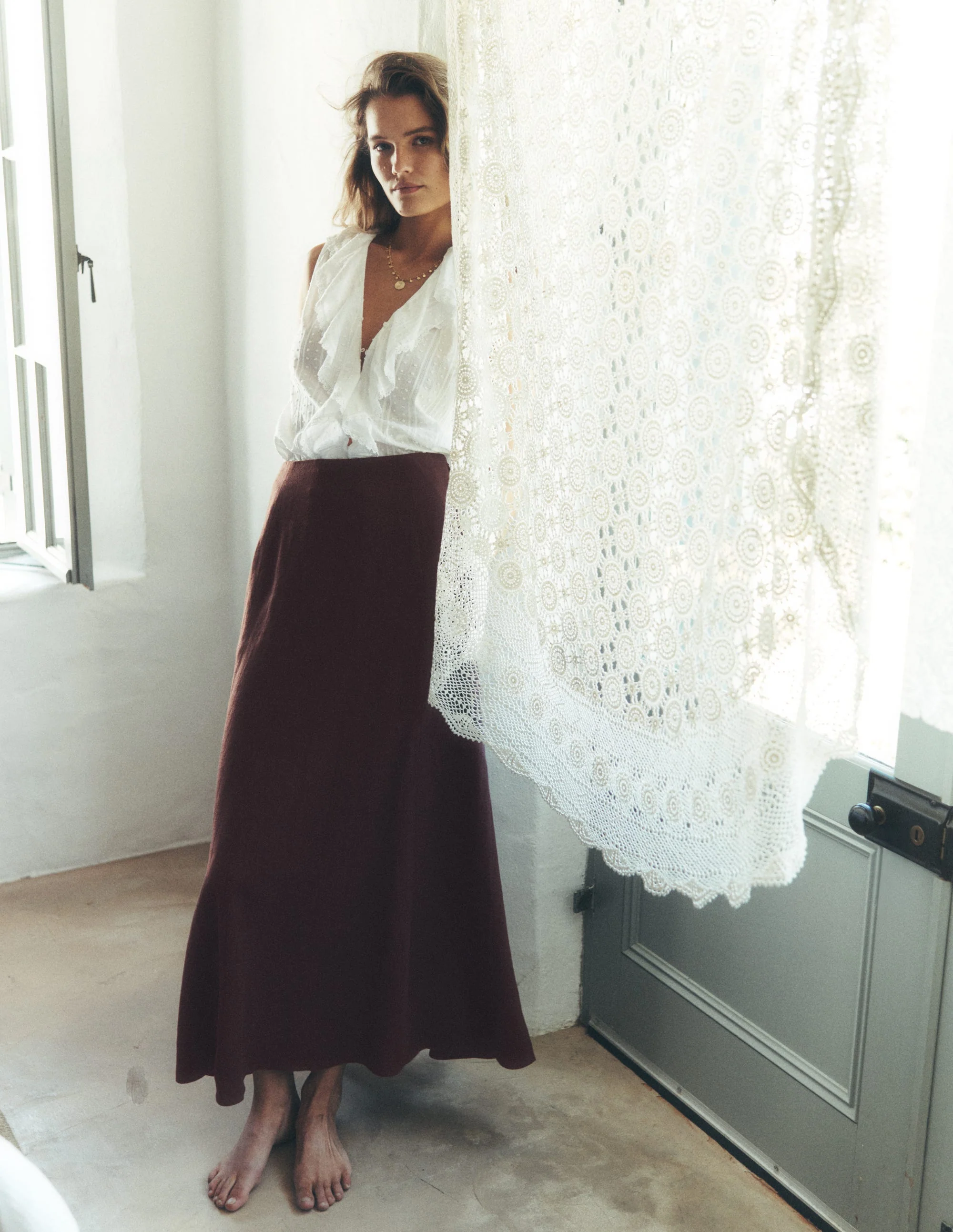 Miriam Maxirock aus Leinen-Bitterschokolade