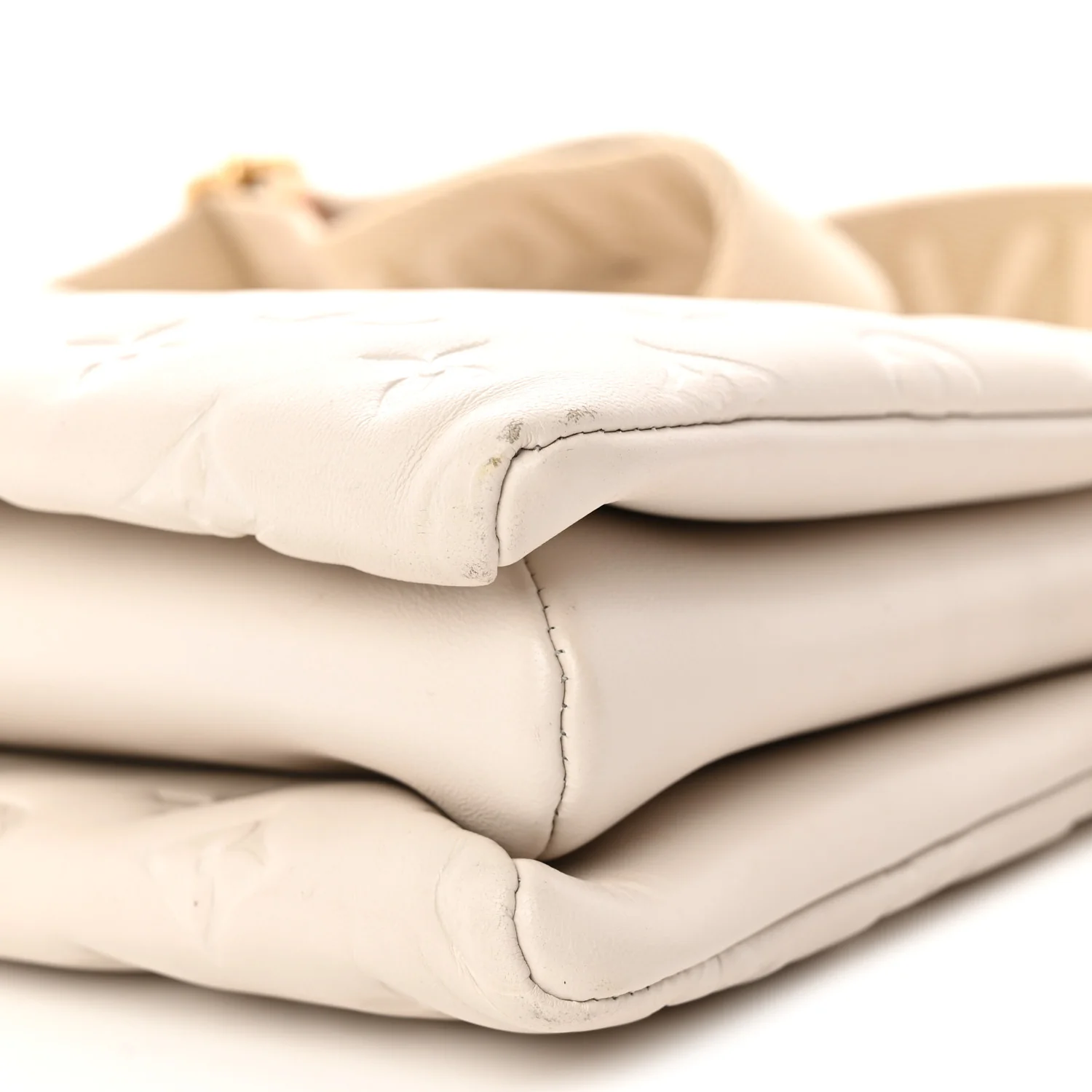 Lambskin Embossed Monogram Coussin PM Beige Cream - Top Club
