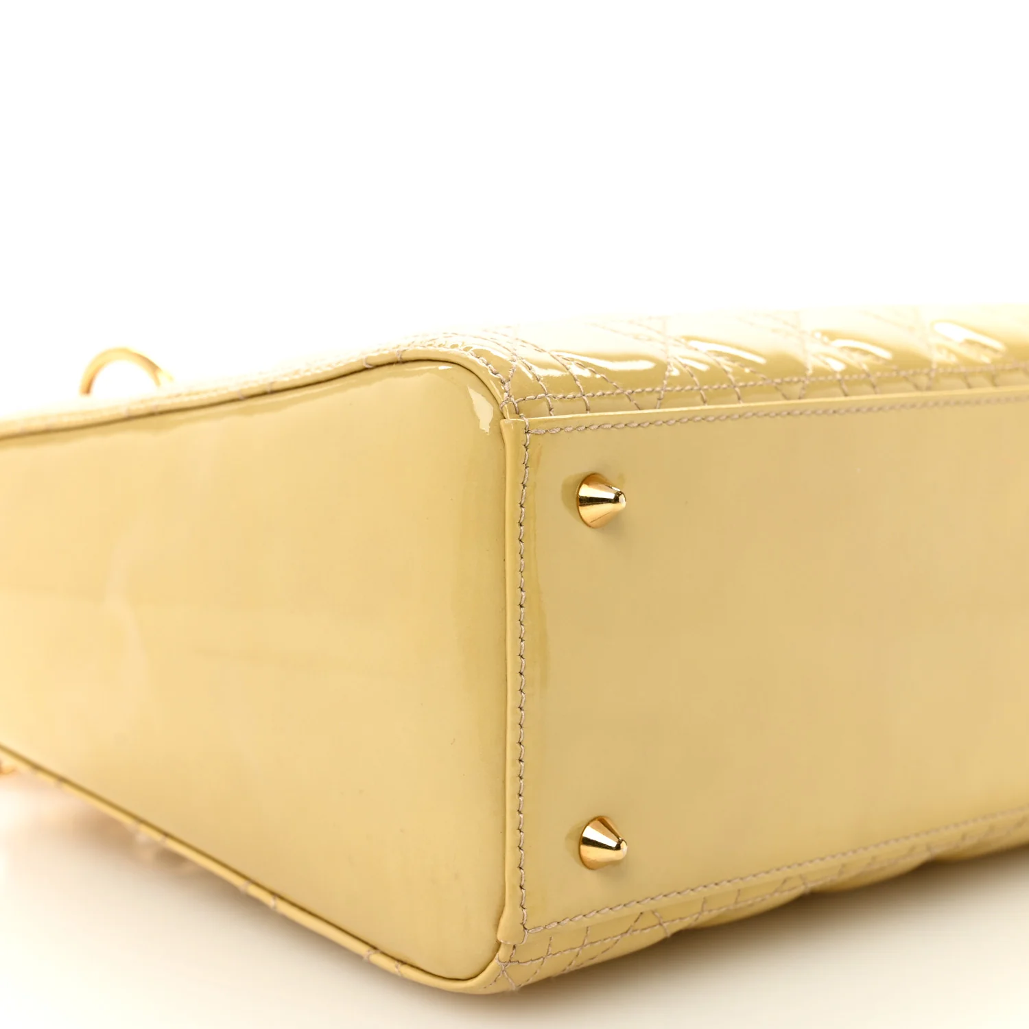 Patent Cannage Medium Lady Dior Beige - Top Club