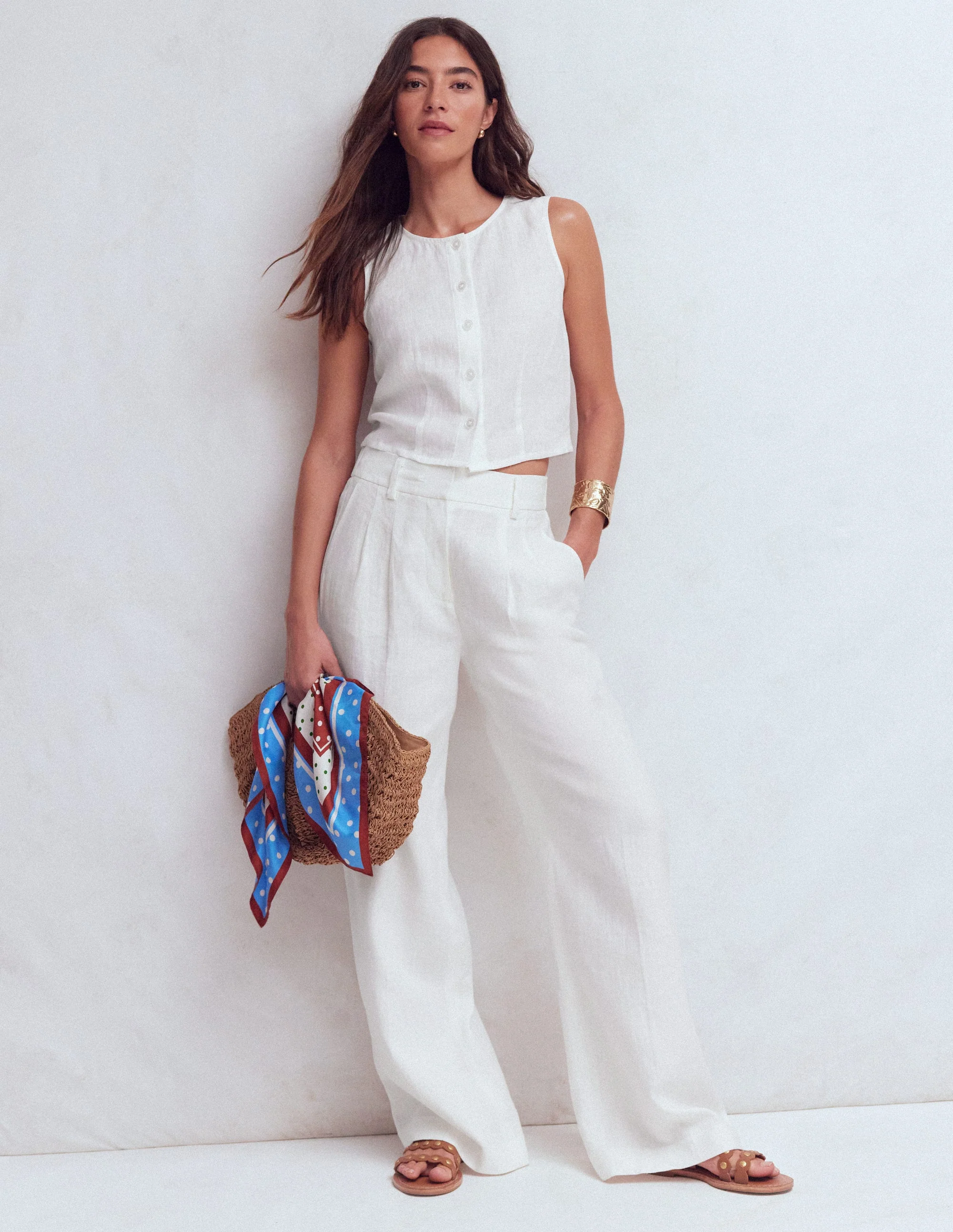 Andrea Leinentop zum Überwerfen-Weiß