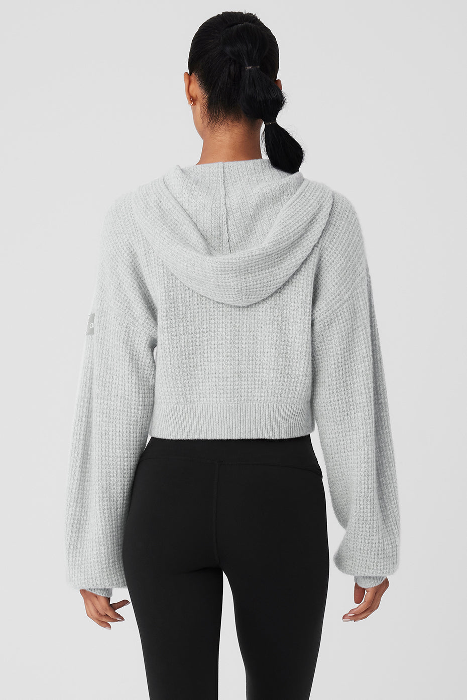 COACH Cashmere Plush Waffle Full Zip Hoodie