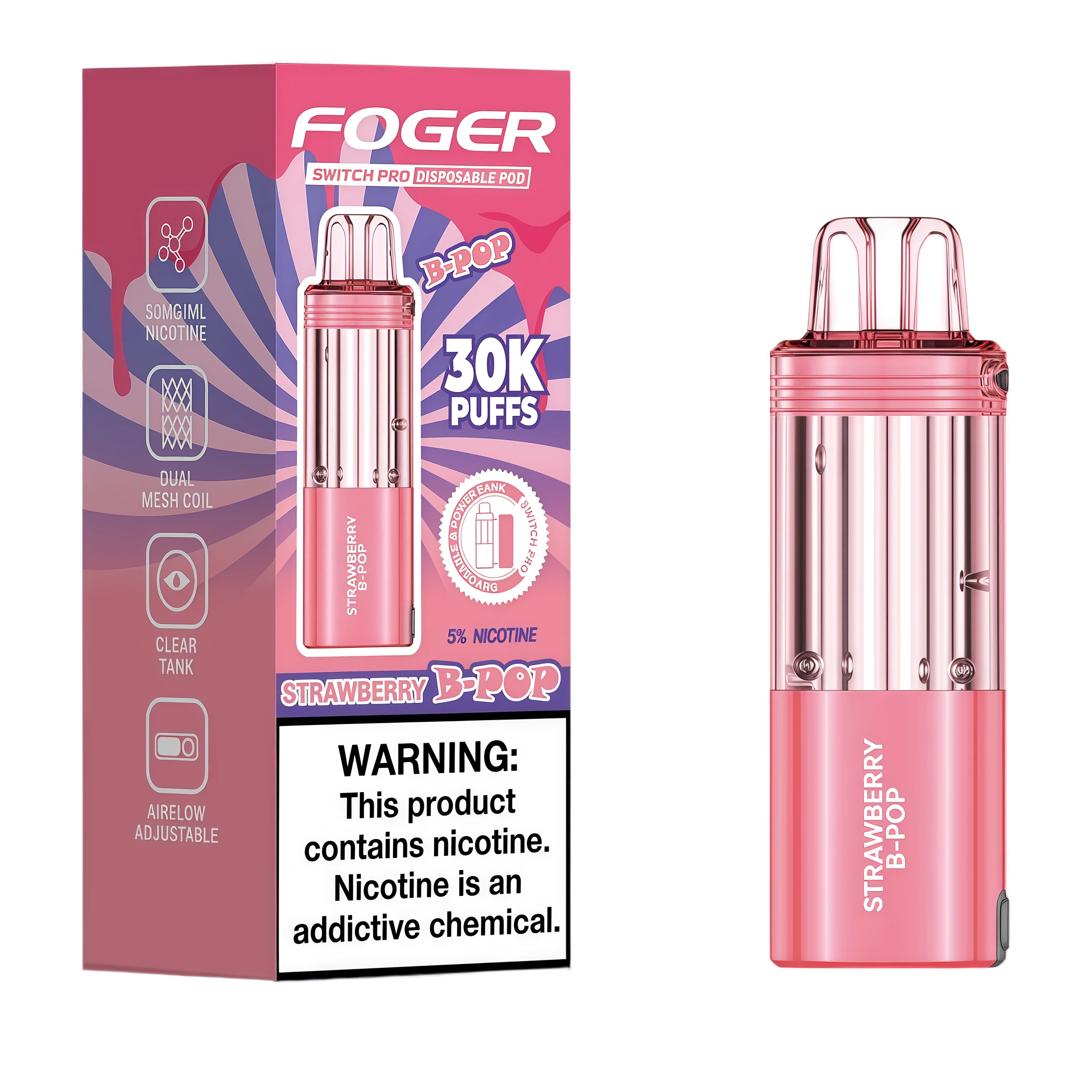 Strawberry B-POP - Foger Vapes