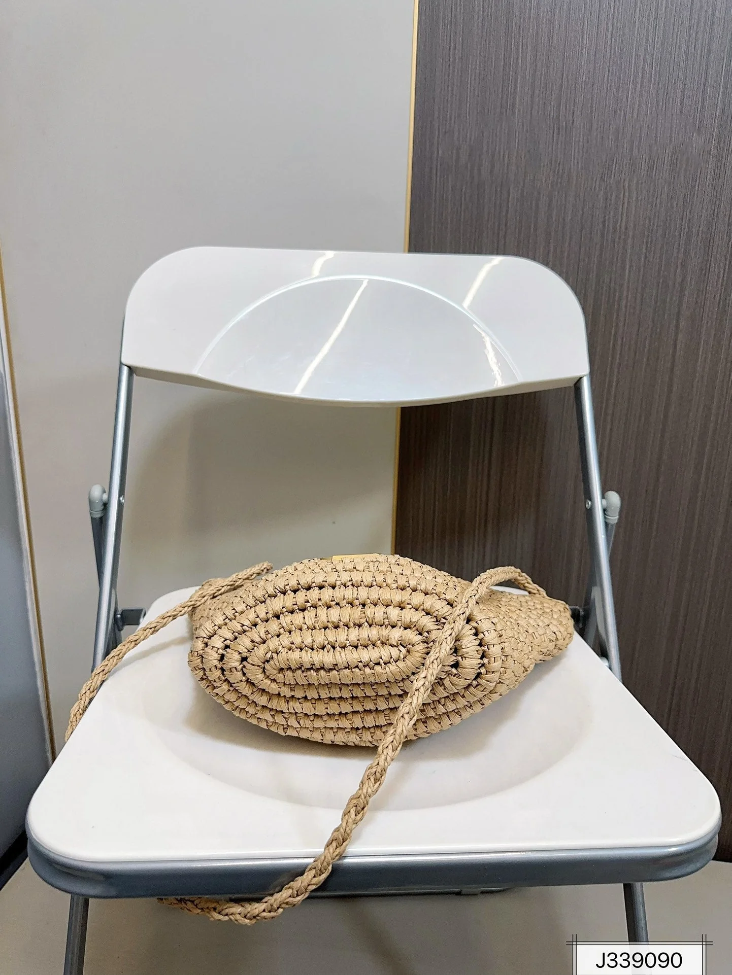 YSL SAINT LAURENT Raffia Woven Tote Bag For Summer Vacation Beach 30x20cm - Top Club