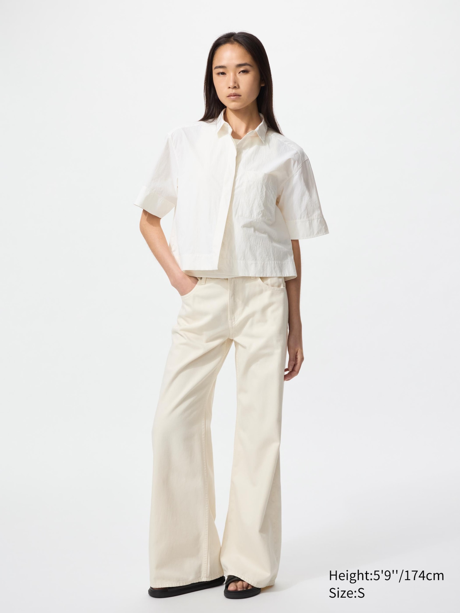 Nylon Boxy Half Sleeve Short Shirt