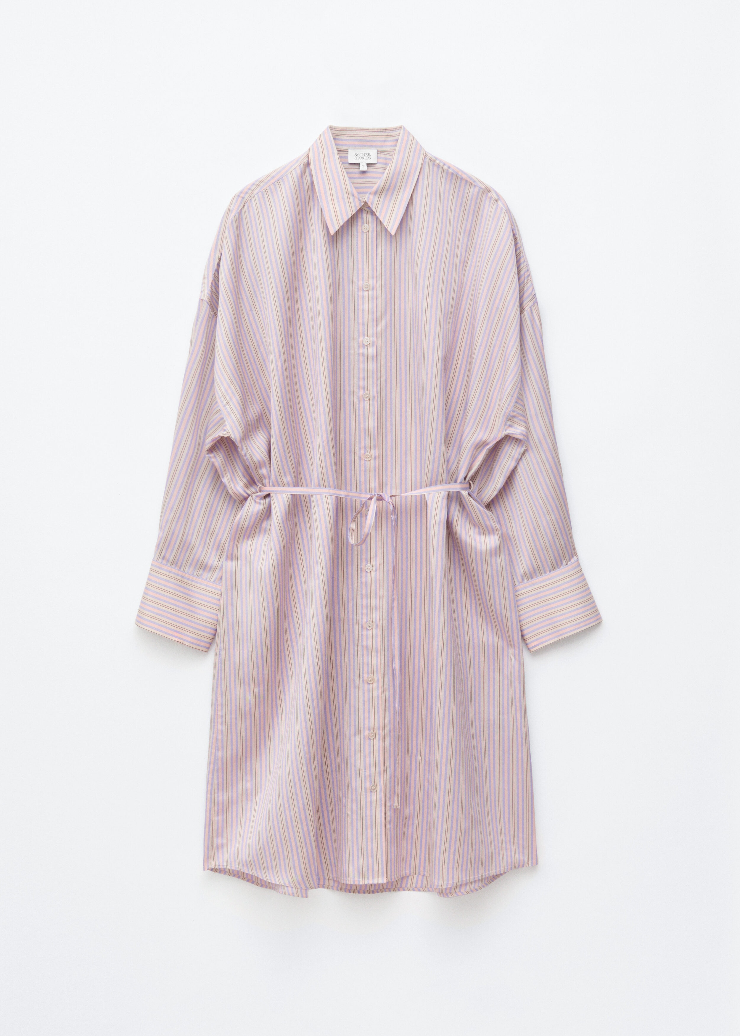 & Other Stories PRINTED SILK-COTTON MIDI DRESS