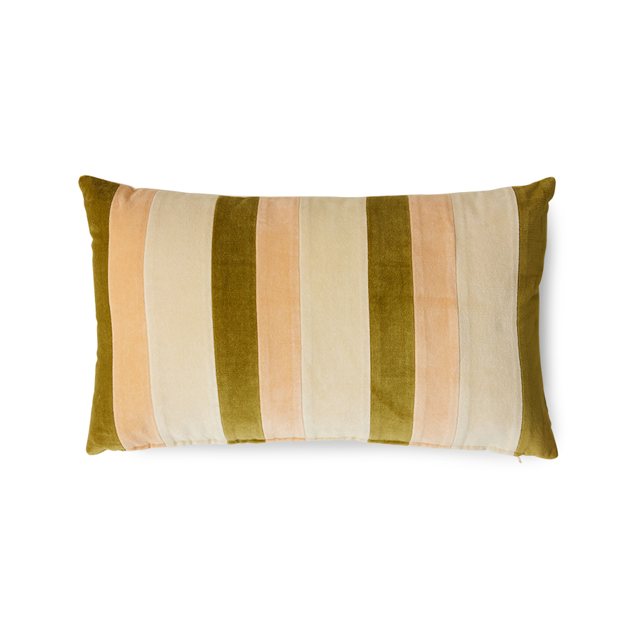 Sierkussen Striped velvet Fields 60x35 cm