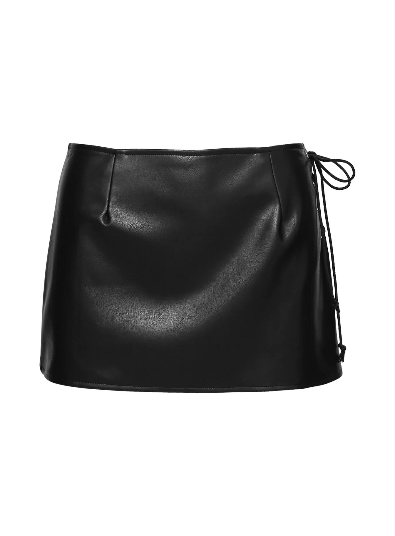 Smolder Tie Up Mini Skirt Black