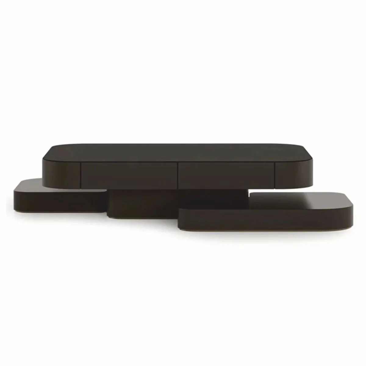 Luxury coffee table dark brown / brass 190 cm - living room & hotel furniture