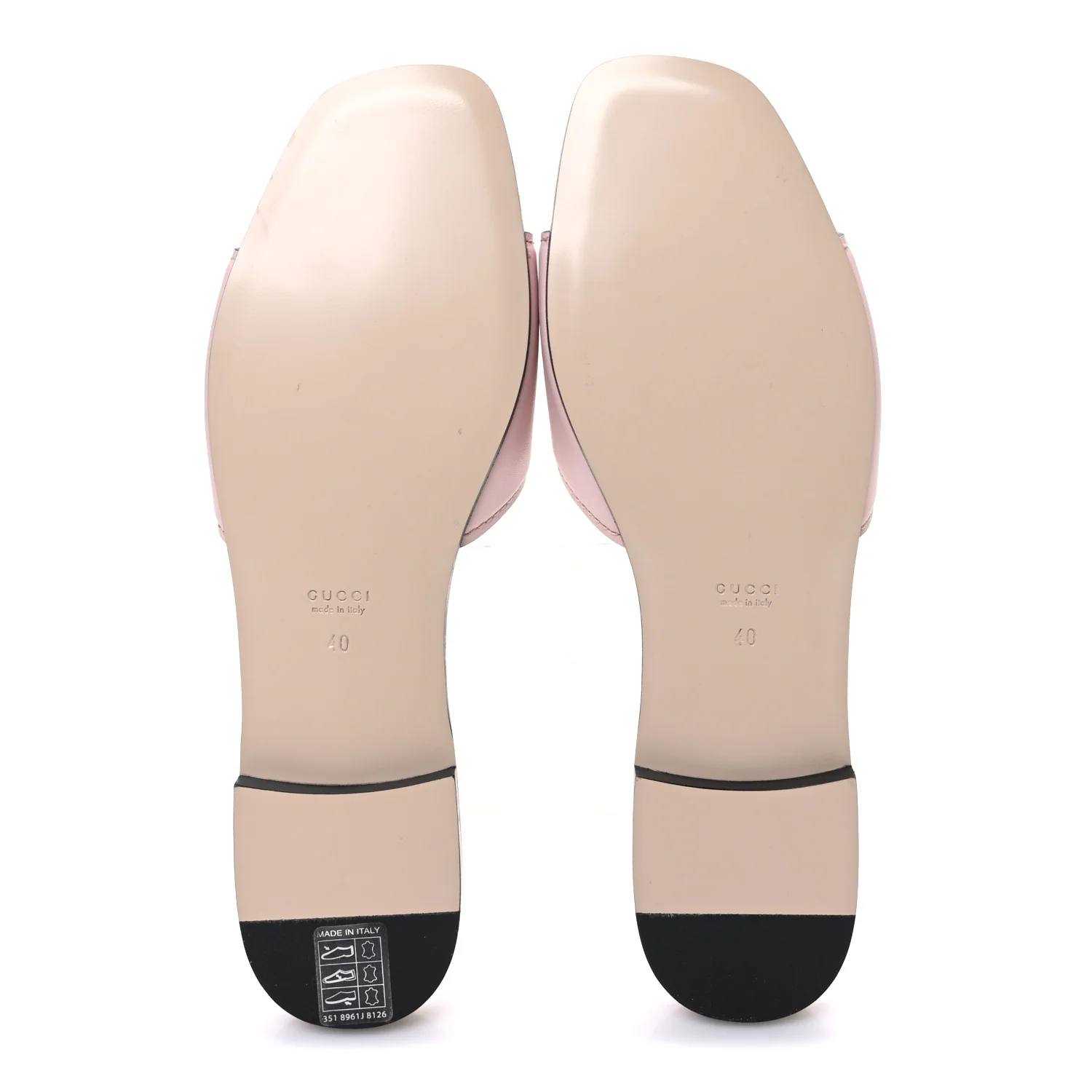 Cosmos Softy Calfskin Interlocking G Cut Out Slide Sandals 40 Pastel Pink - Top Club