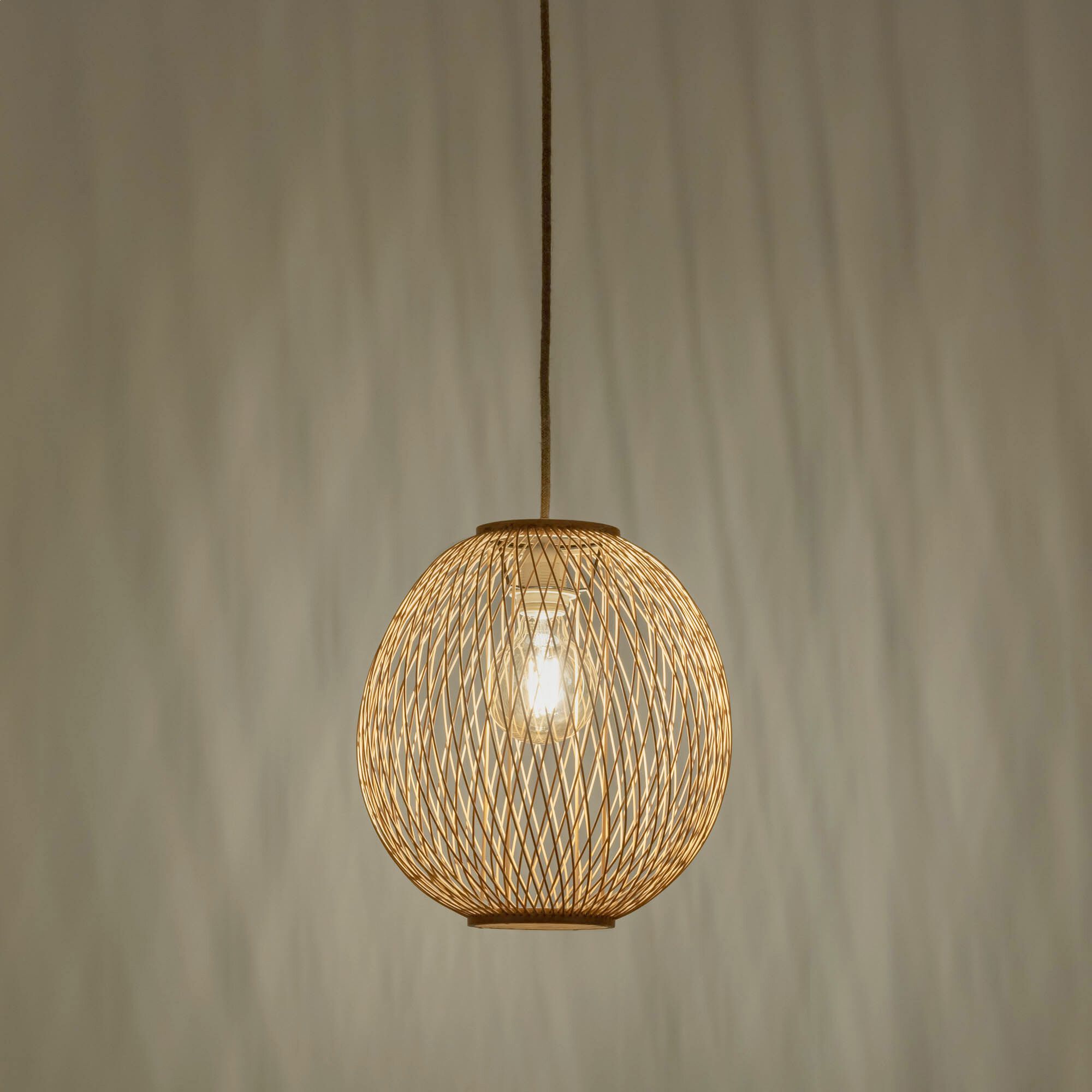 LORGUES - Suspension naturelle non électrifiée en bambou D30cm - naturel