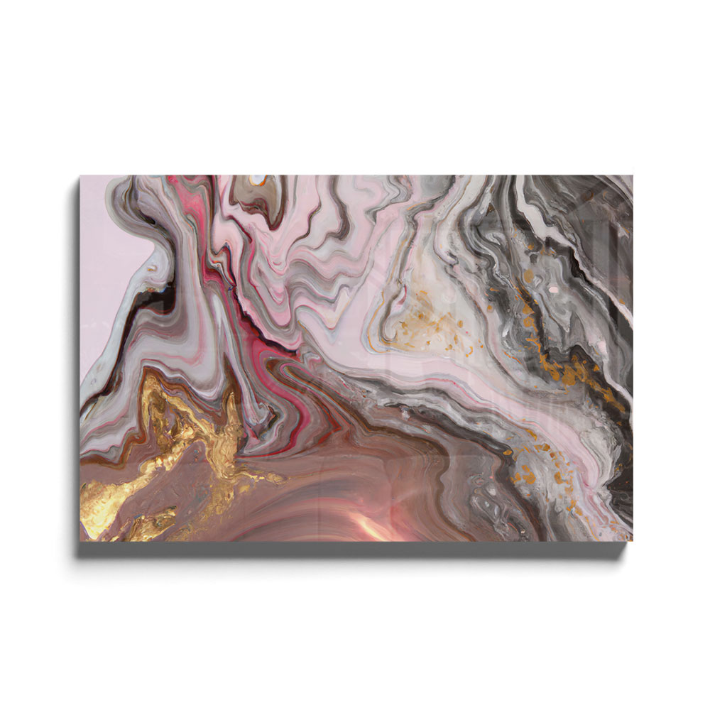 Walljar acrylglas schilderij - Touch of gold Acrylglas schilderij - 150 x 225 cm