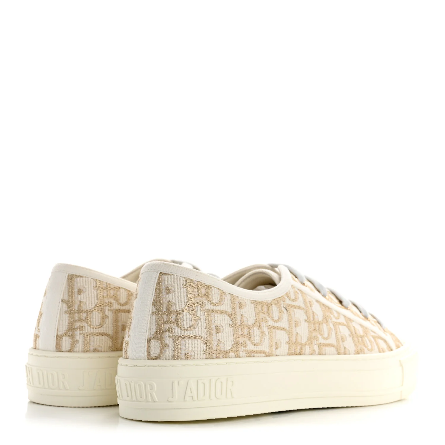 Canvas Oblique Walk'N'Dior Low Top Sneakers 41 Pale Gold - Top Club