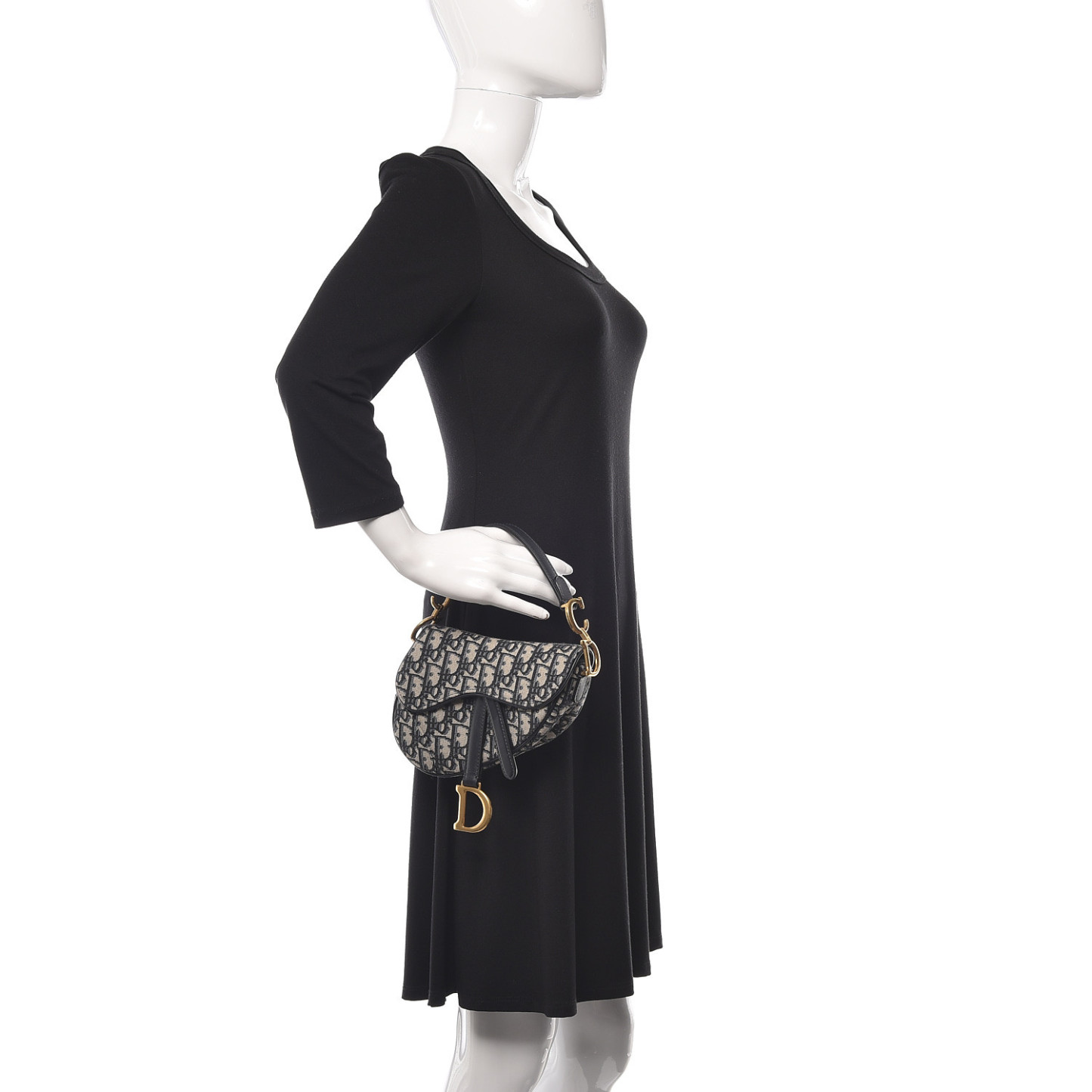 CHRISTIAN D Oblique Mini Saddle Bag Blue - Top Club