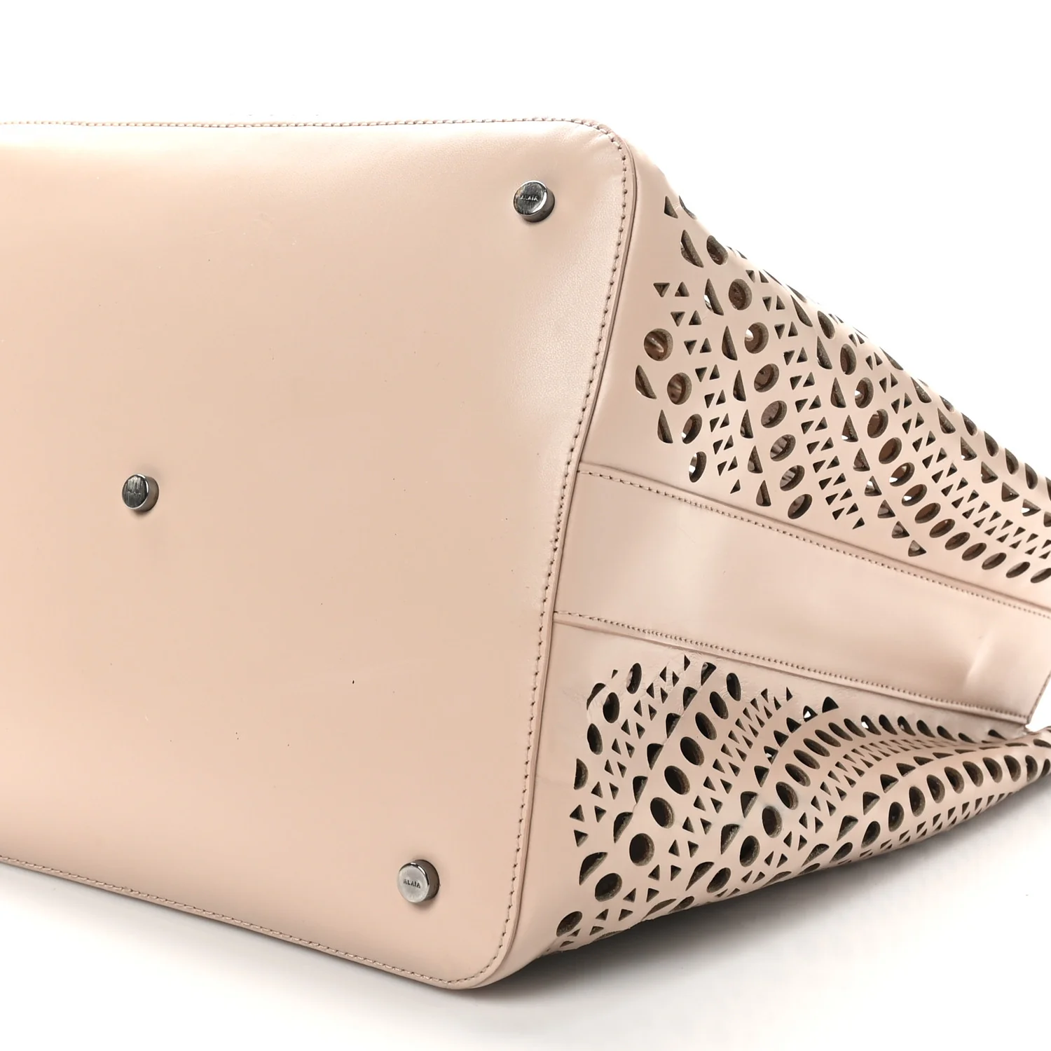 Calfskin Laser Cut Tote Sable - Top Club