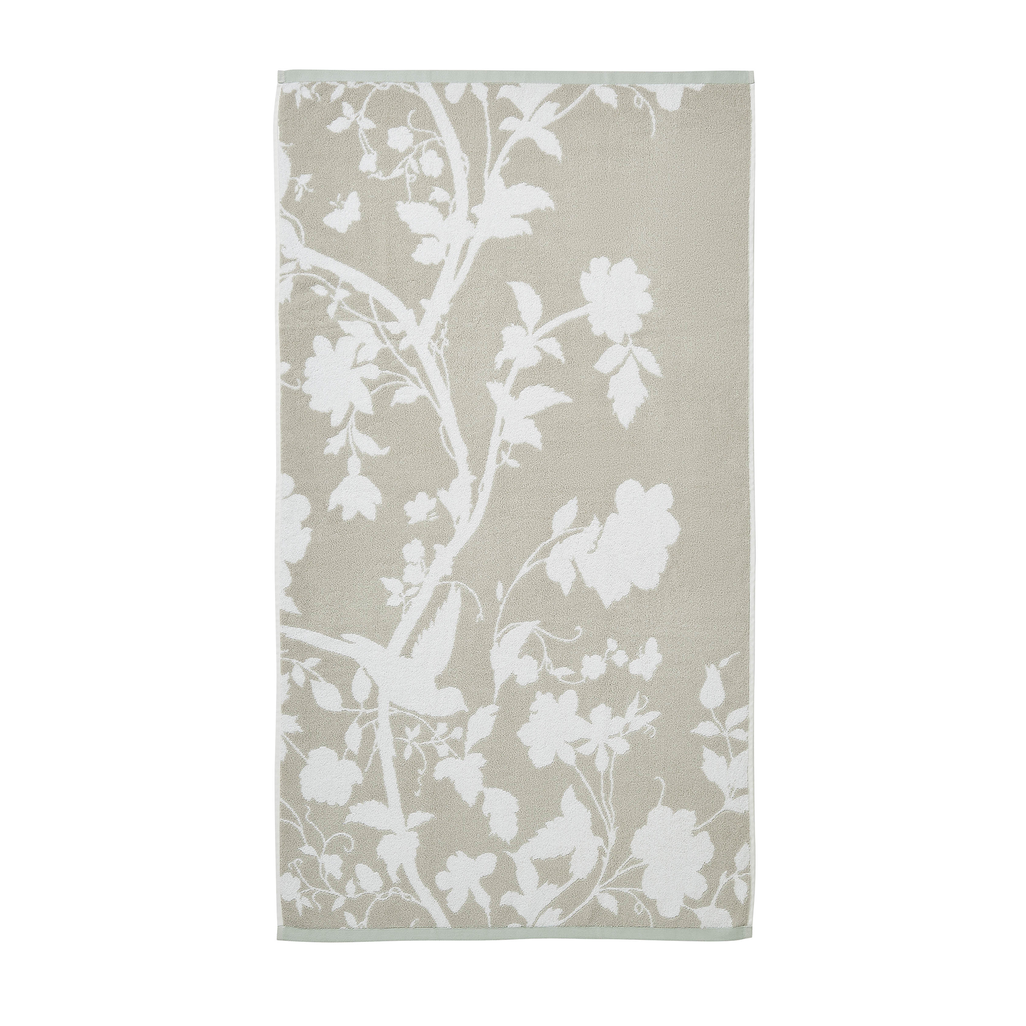 Badhanddoek Oriental Garden dove grey 70x125 cm