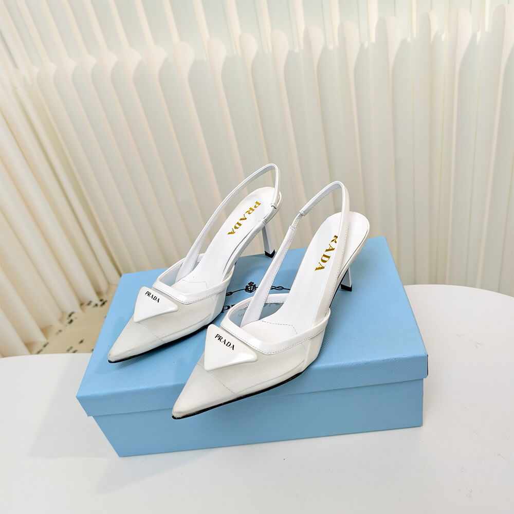 PRADA Mesh fabric slingback pumps - Top Club