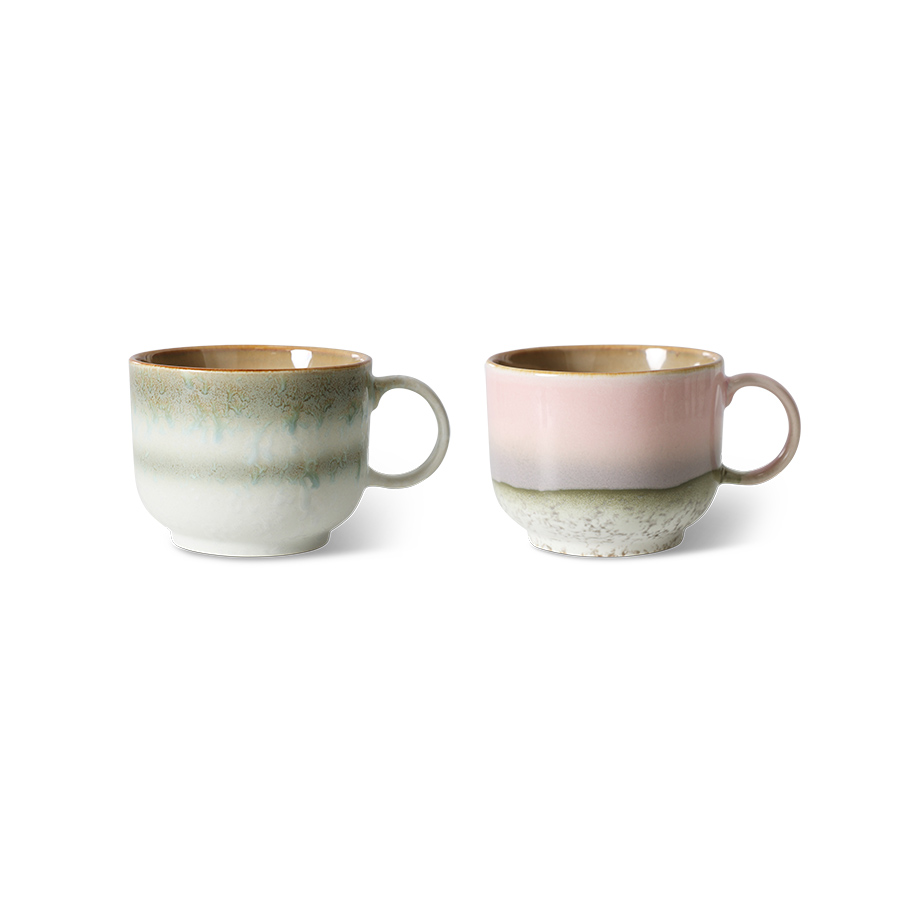 Servies 70's Ceramics thee mok nova - set van 2