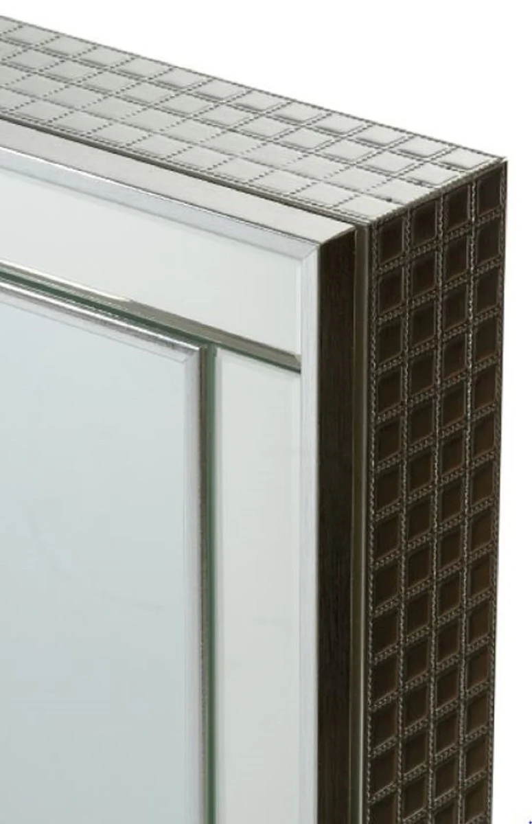 Luxury jewelry cabinet silver 40 x 9 x H. 80 cm - mirror cabinet with mirrored sliding door