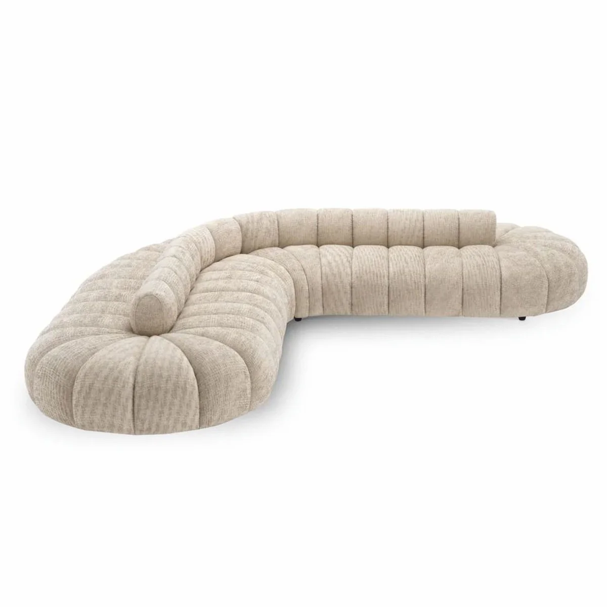Luxury sofa beige / black 331 cm - luxury hotel furniture