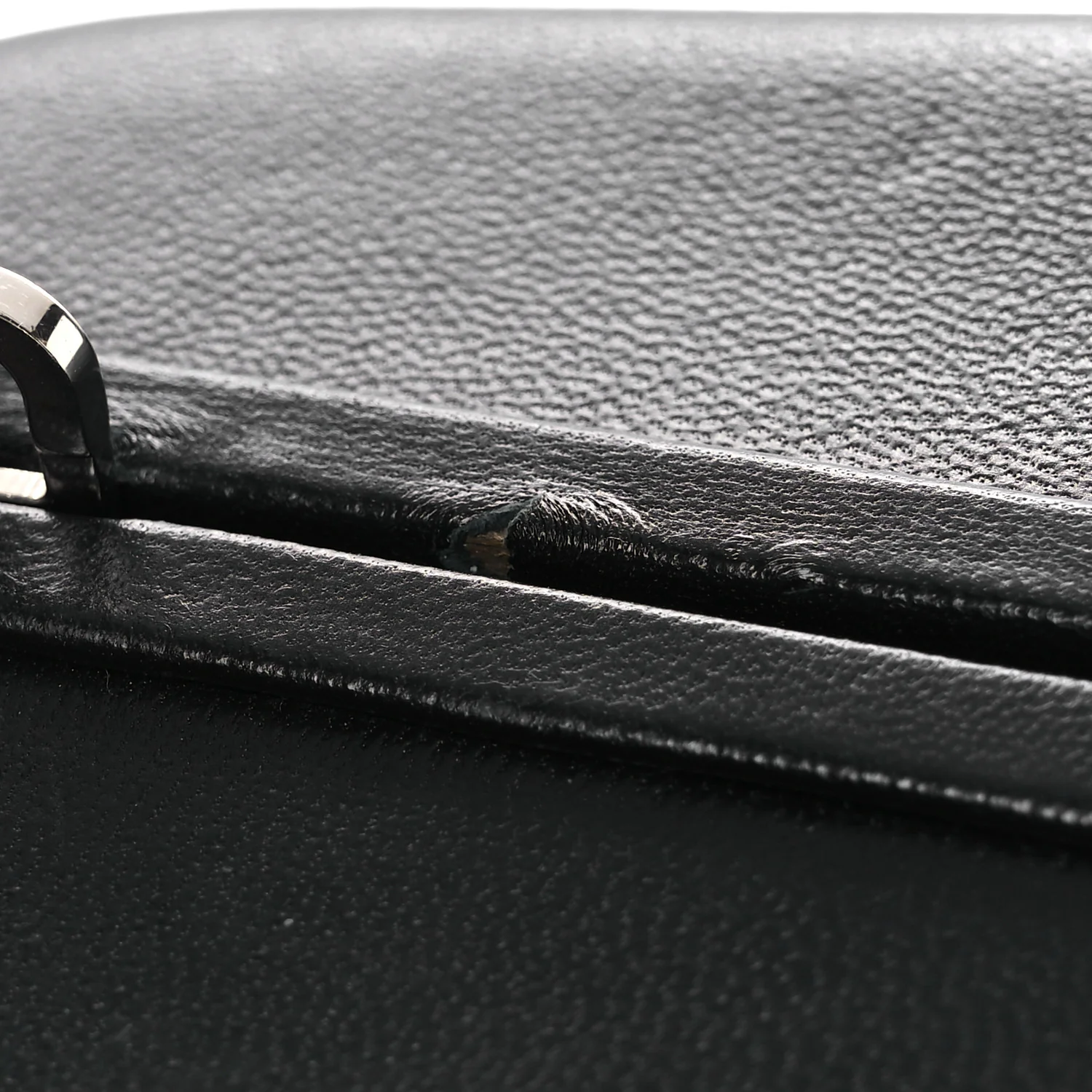 Calfskin G Chain Clutch Black - Top Club
