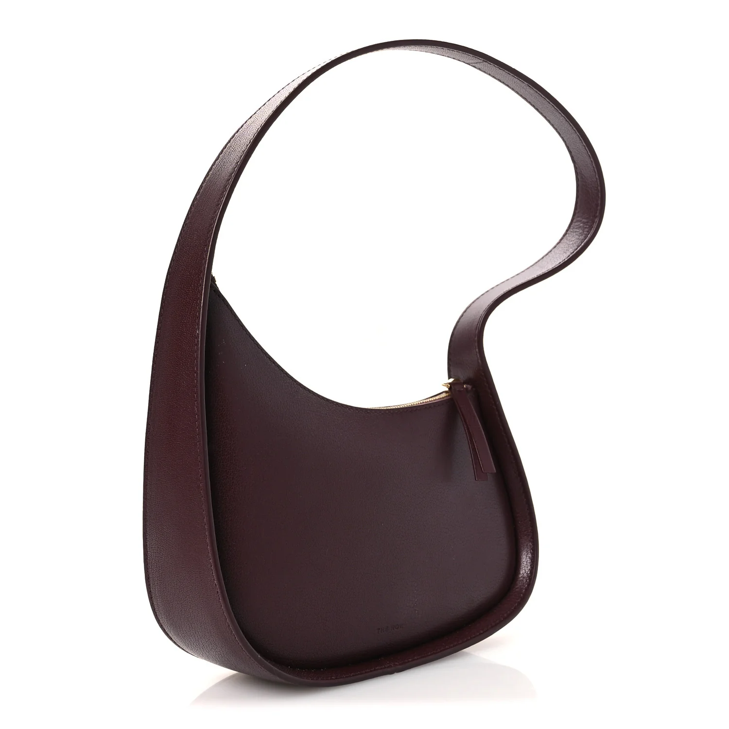Grained Calfskin Half Moon Shoulder Bag Raisin - Top Club