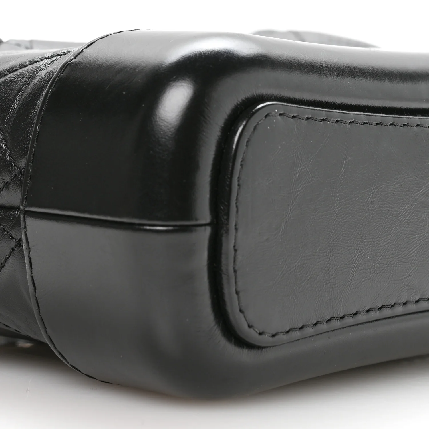 Aged Calfskin Quilted Small Gabrielle Logo Hobo Black - Top Club