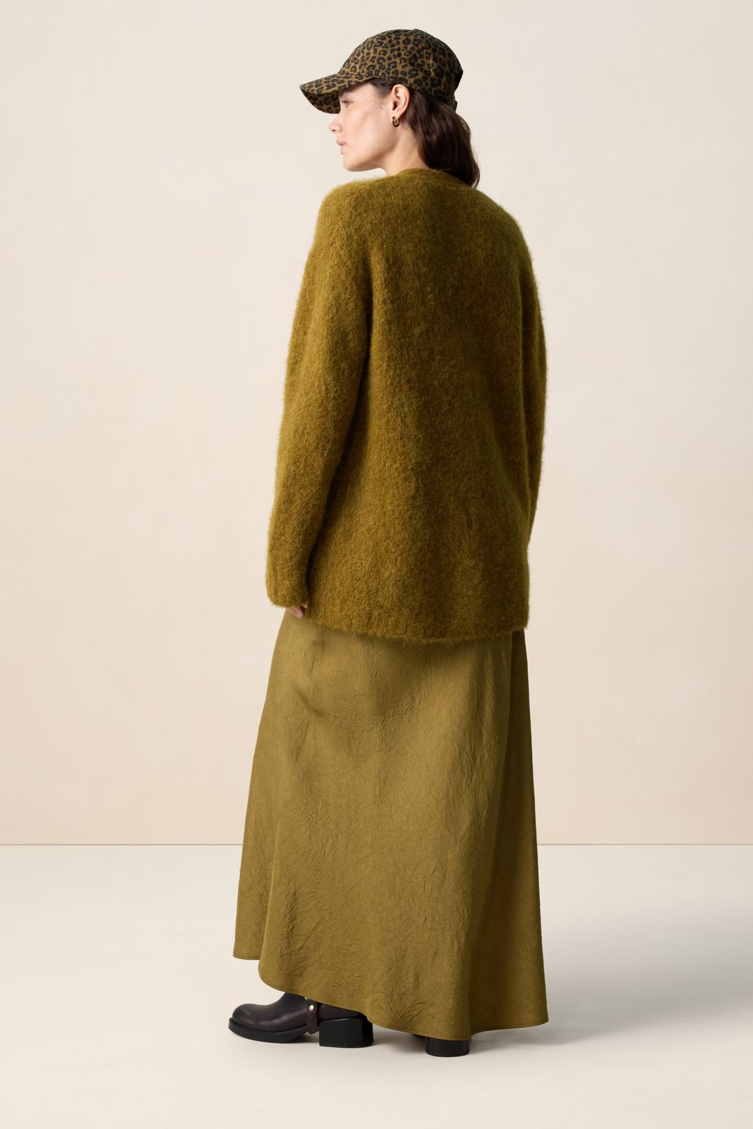 Donkergroene maxi rok