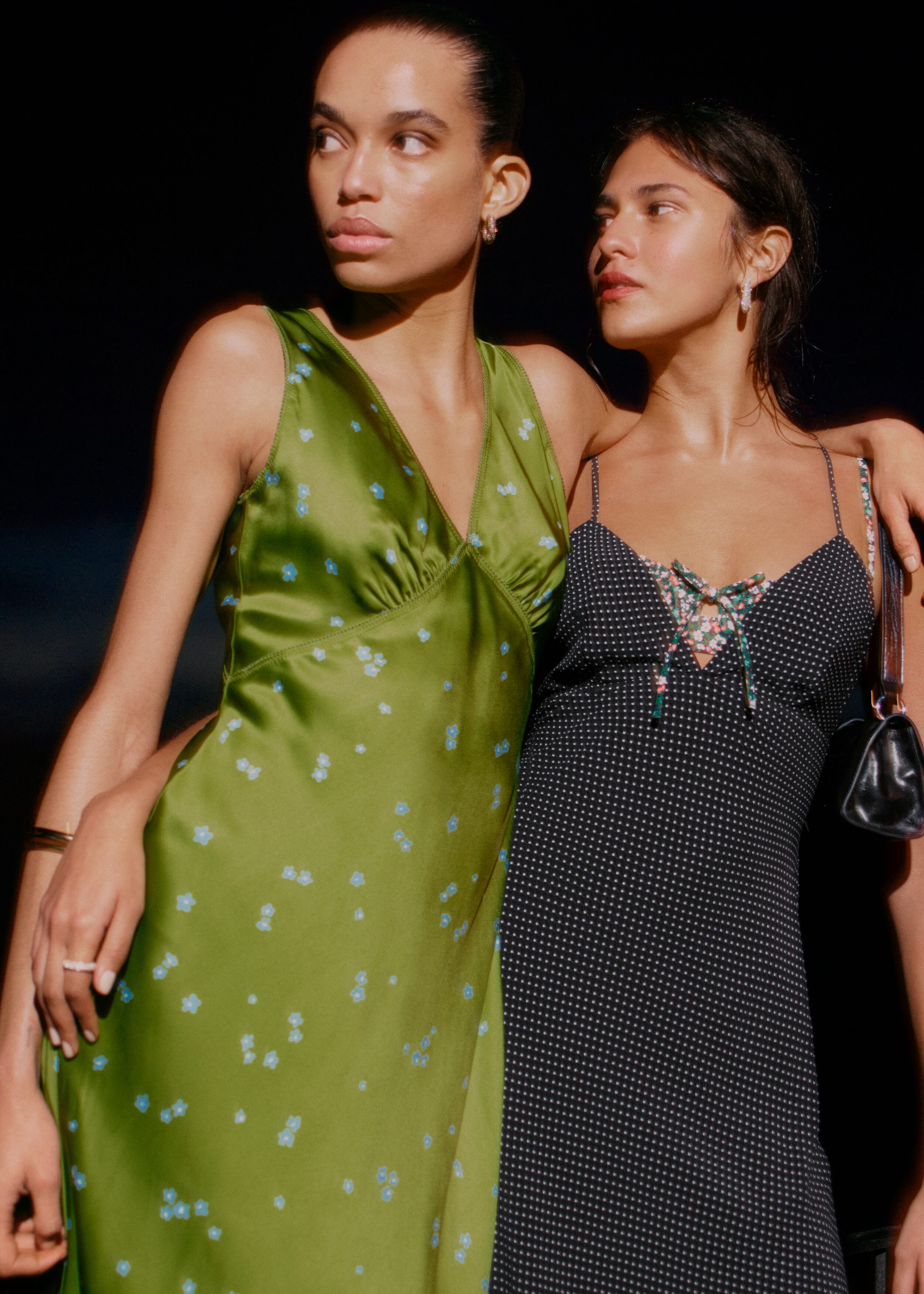 & Other Stories V-NECK SLIP MIDI DRESS