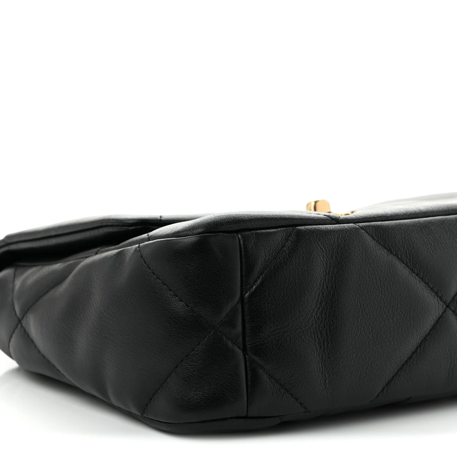 Shiny Goatskin Quilted Medium Chanel 19 Flap Black - Top Club