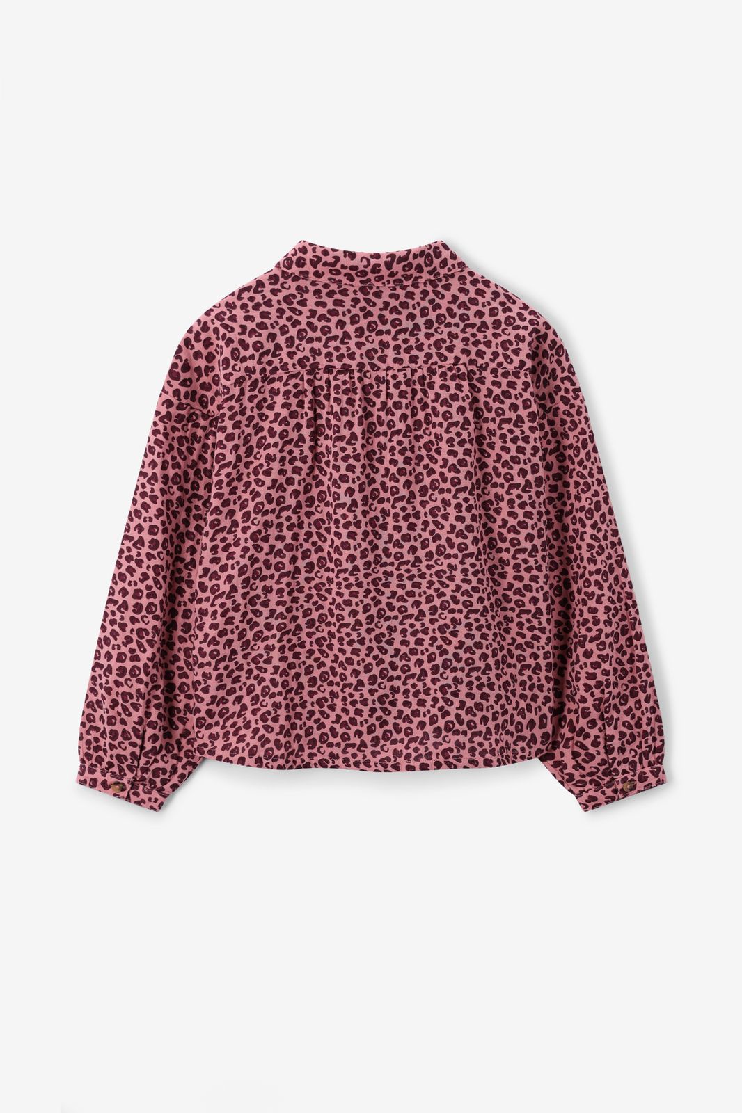 Roze blouse met leopard print