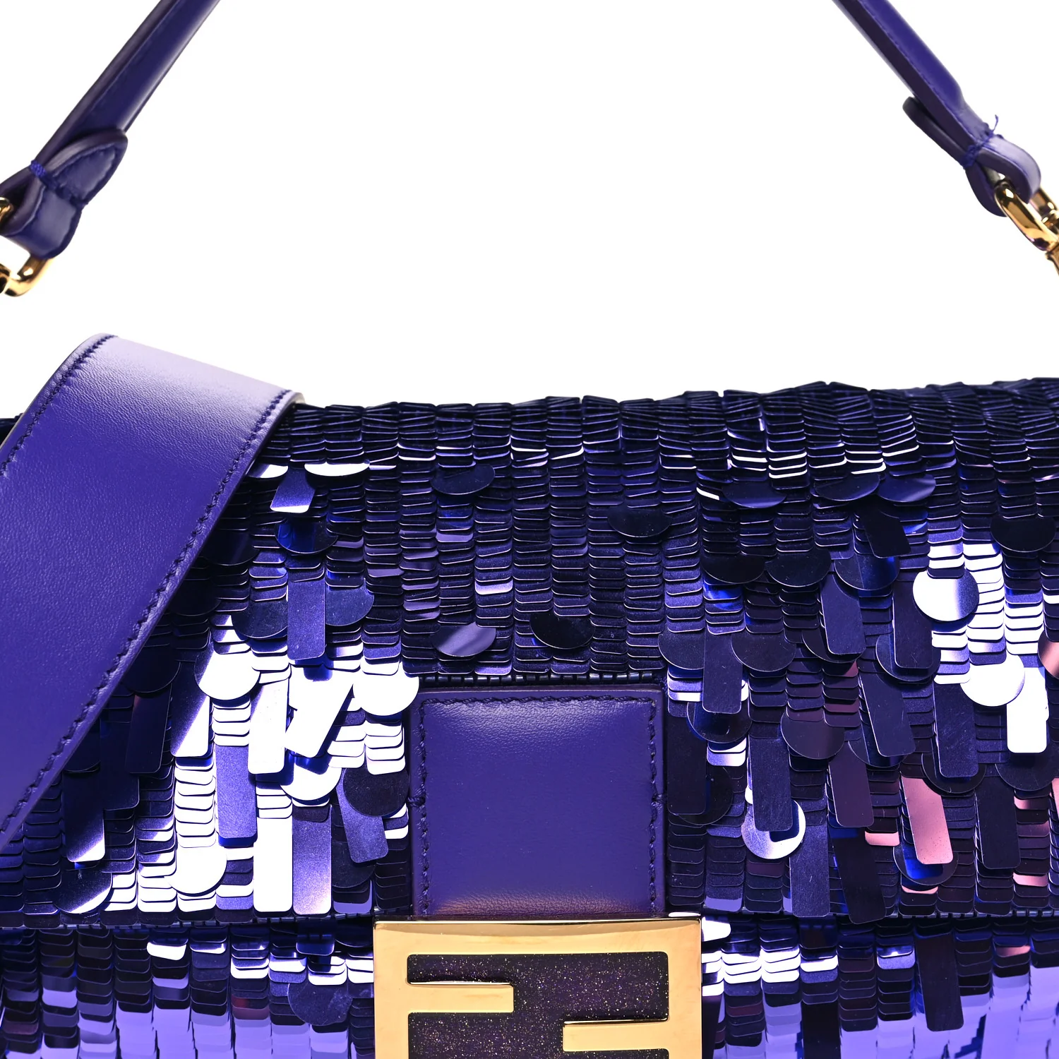 Sequin Paillettes Shiny Nappa Sex and the City Baguette Viola Purple Rain - Top Club