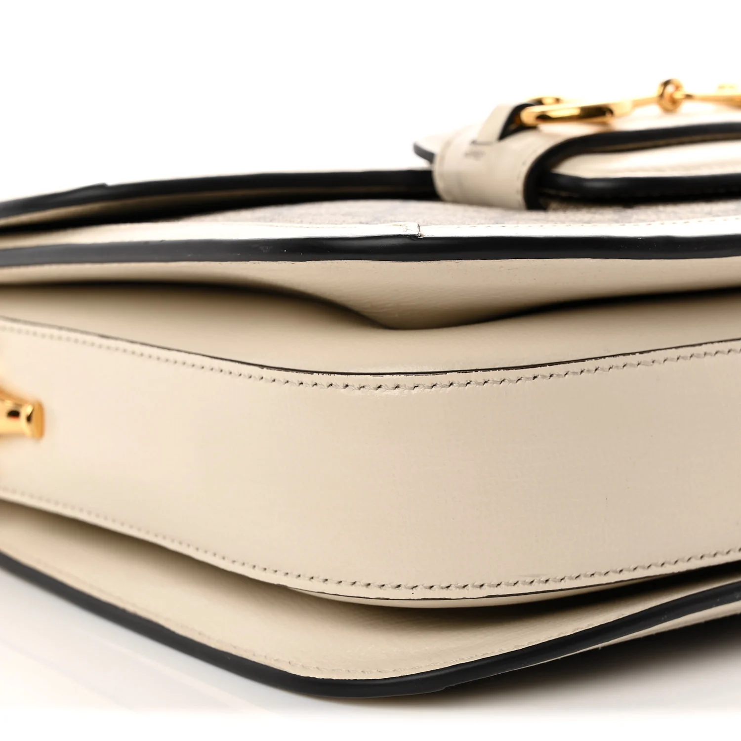 GG Supreme Monogram Horsebit 1955 Shoulder Bag Beige Mystic White - Top Club
