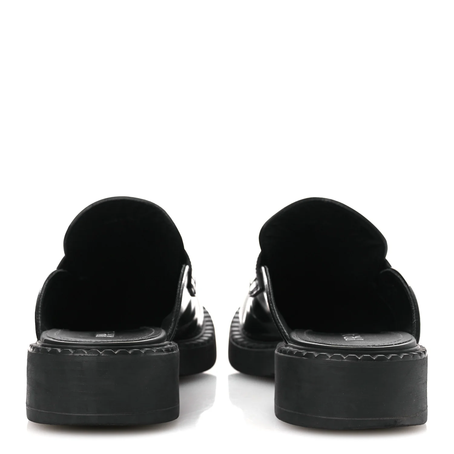 Spazzolato Triangle 40mm Loafer Mules 37 Black - Top Club