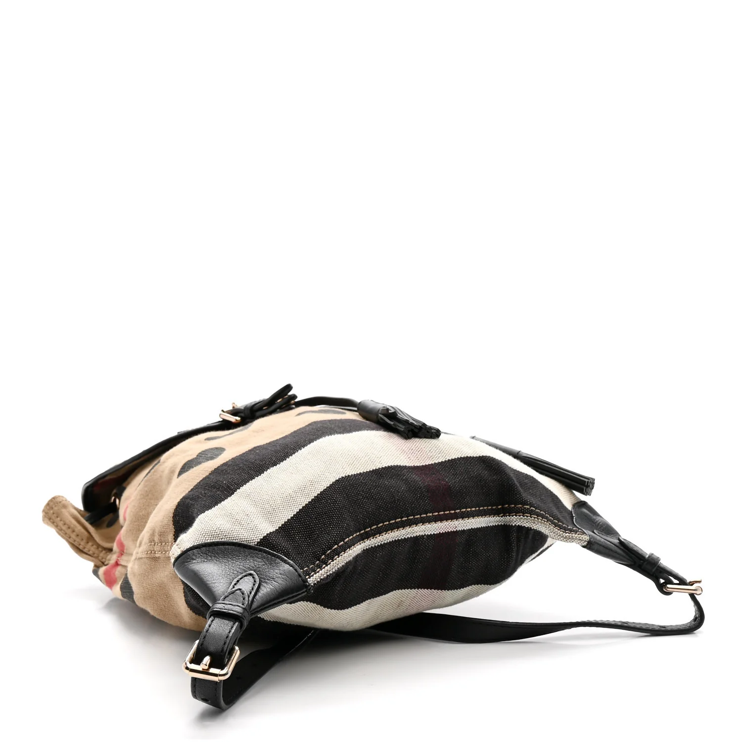 Overdyed Canvas Mega Check Heart Print Medium Chiltern Backpack Black - Top Club