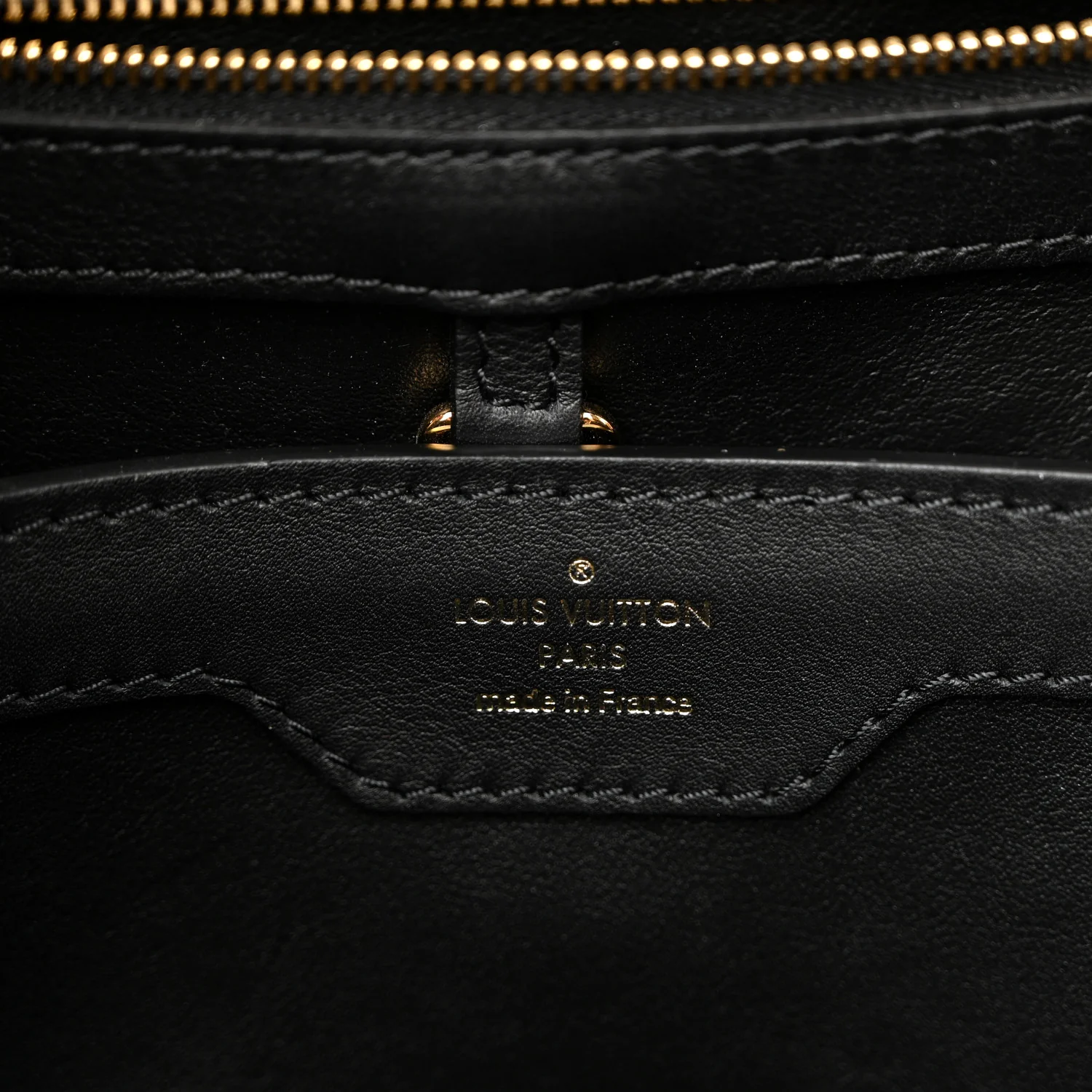 Raffia Calfskin Capucines MM Black Ecru - Top Club