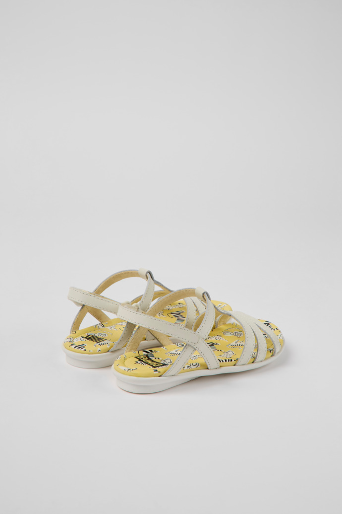 Twins White Leather Sandals for Boys