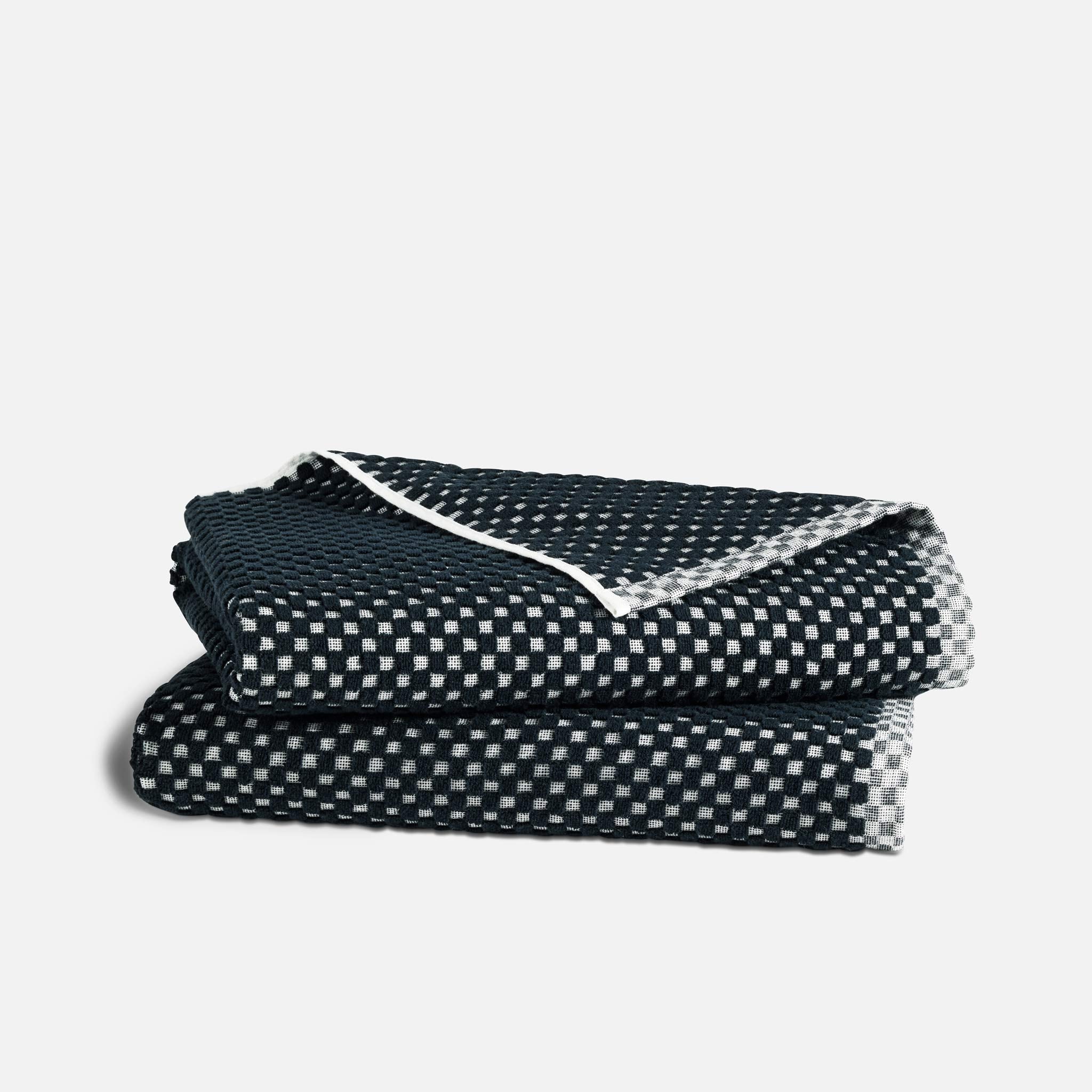 Checkered Jacquard Bath Sheets Set of 2 - Last Call