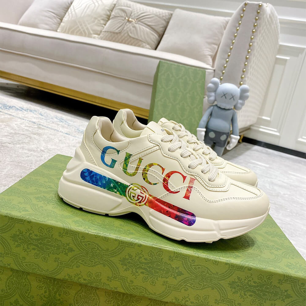 Rhyton sneaker with Gucci print - Top Club