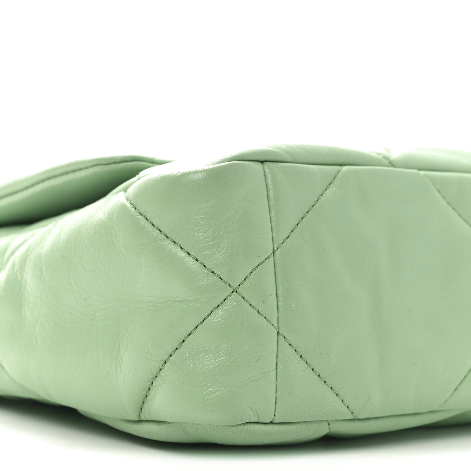 Goatskin Quilted Medium Chanel 19 Flap Light Green - Top Club