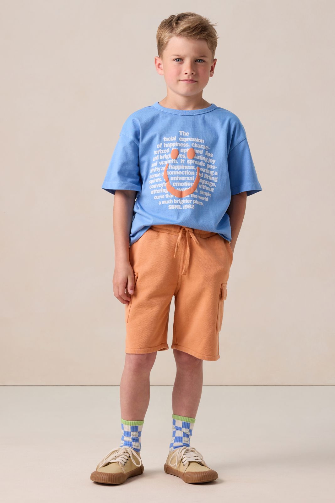 Blauw T-shirt met smiley