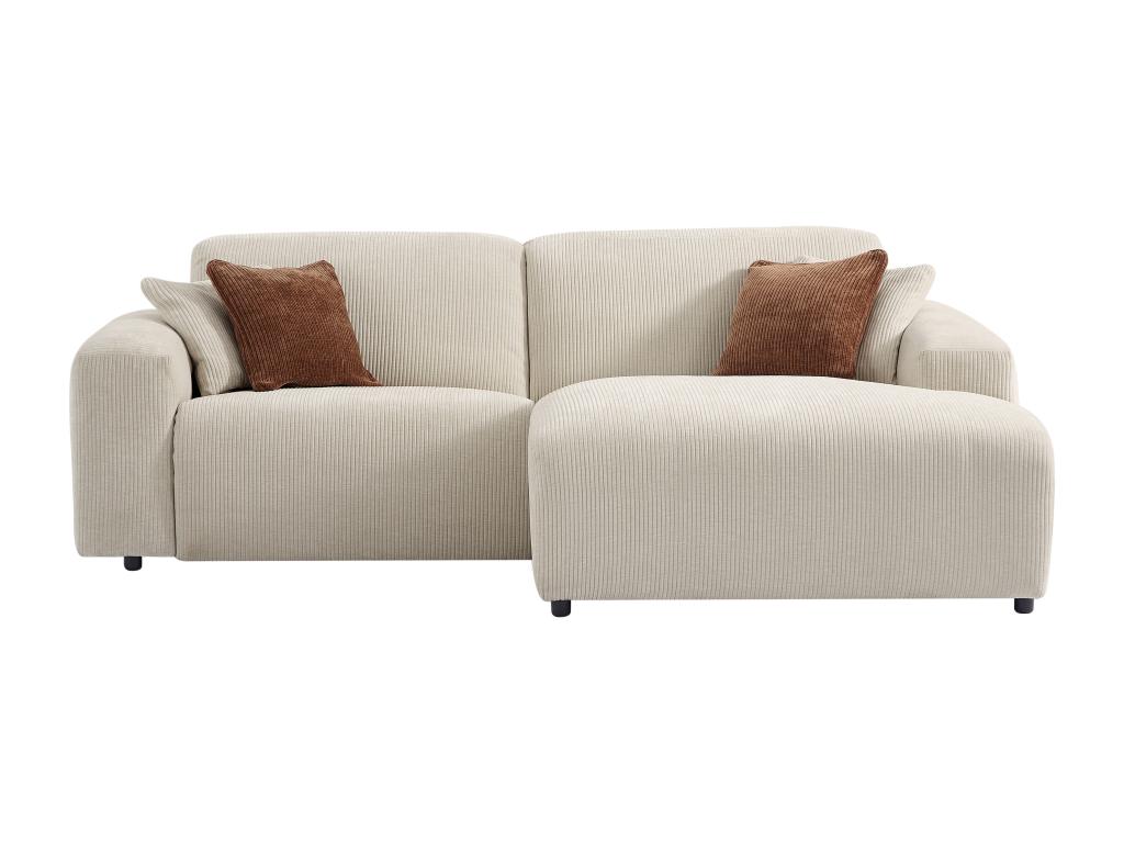 Sofá rinconera derecho reclinable eléctrico de terciopelo grueso beige