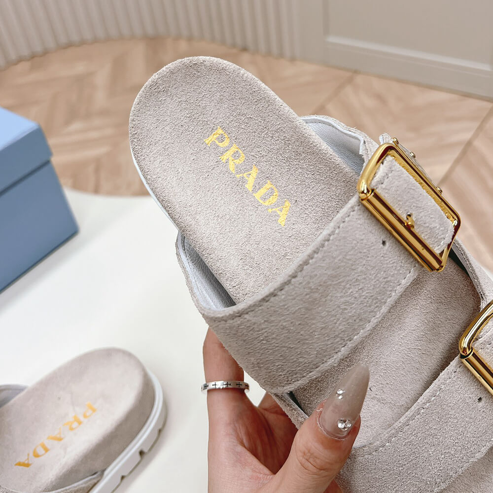 PRADA Suede strap slides - Top Club