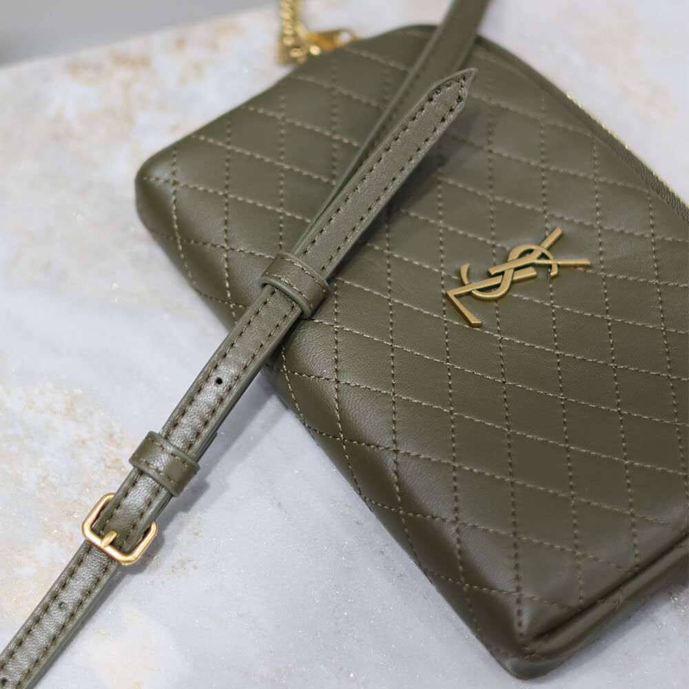YSL Gaby zipped pouch in quilted lambskin - Top Club