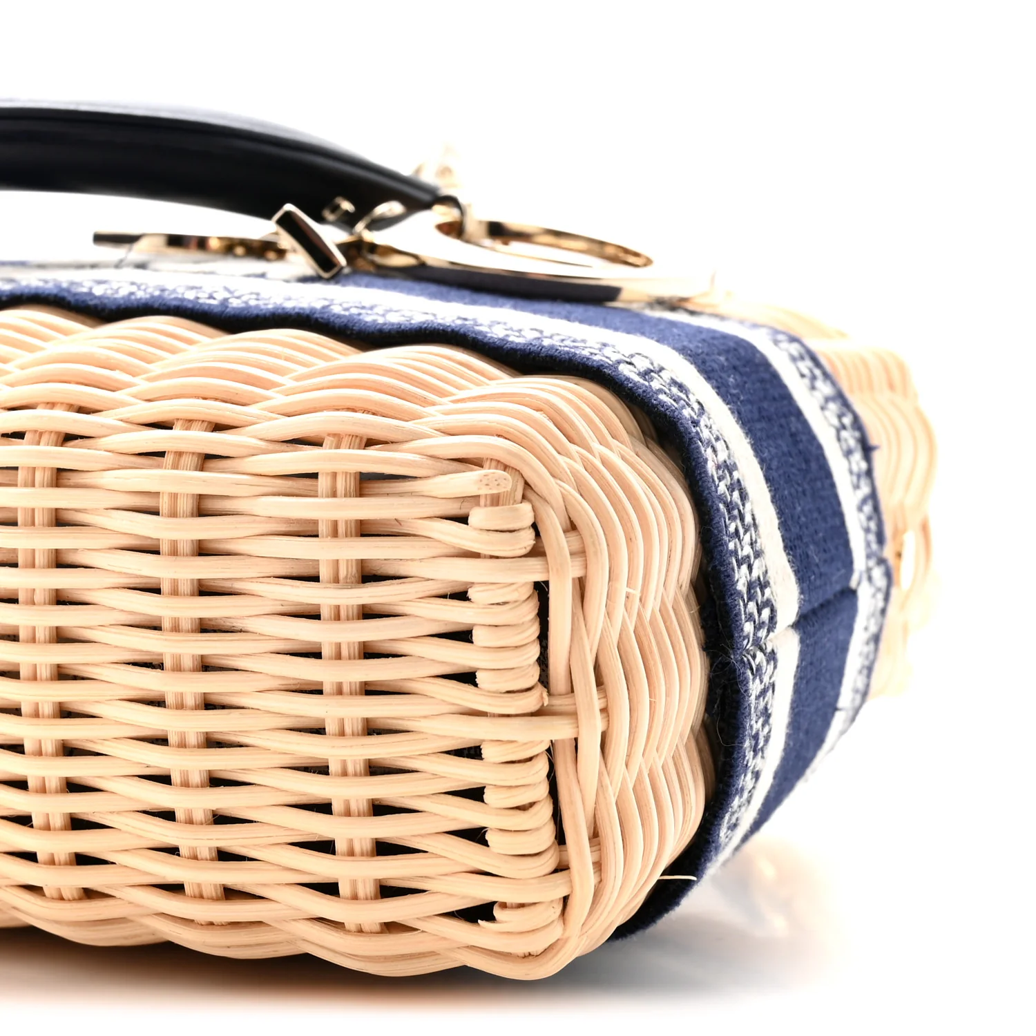 Wicker Oblique Dioriviera Medium Lady D-Joy Bag Blue - Top Club