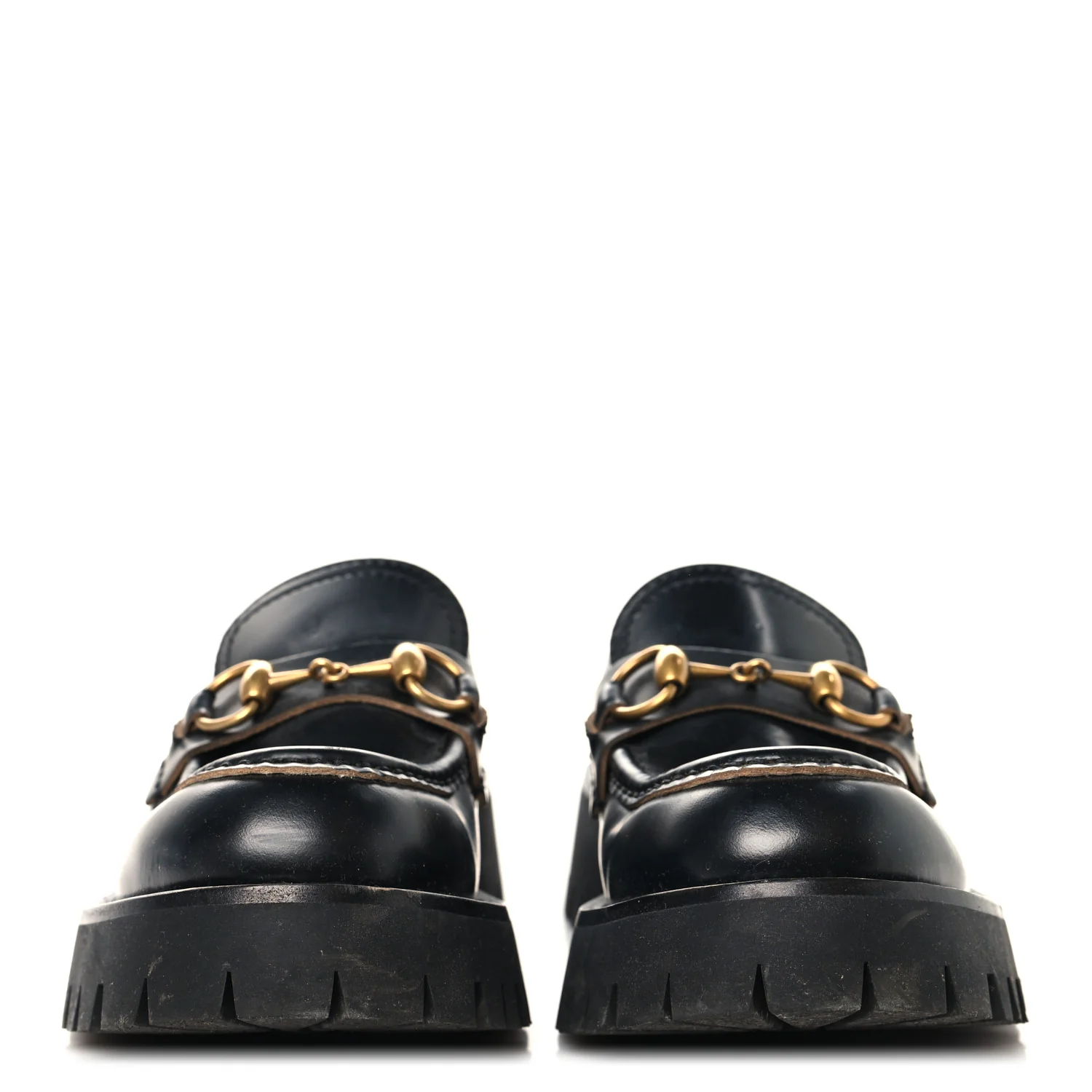 Cordovan Lux Womens Harald Horsebit 25mm Platform Loafers 35 Black - Top Club