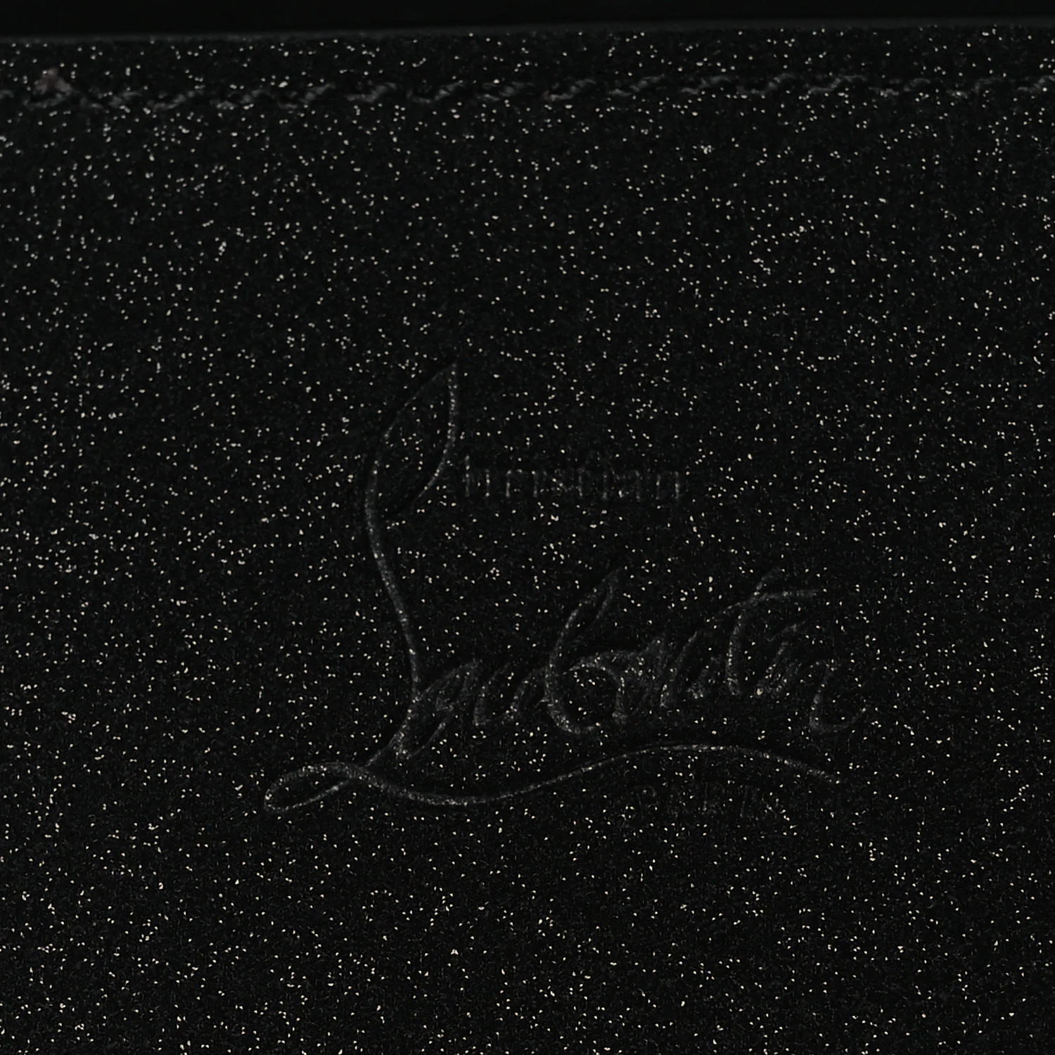 Suede Glitter Calfskin Embellished Paloma Clutch Black - Top Club