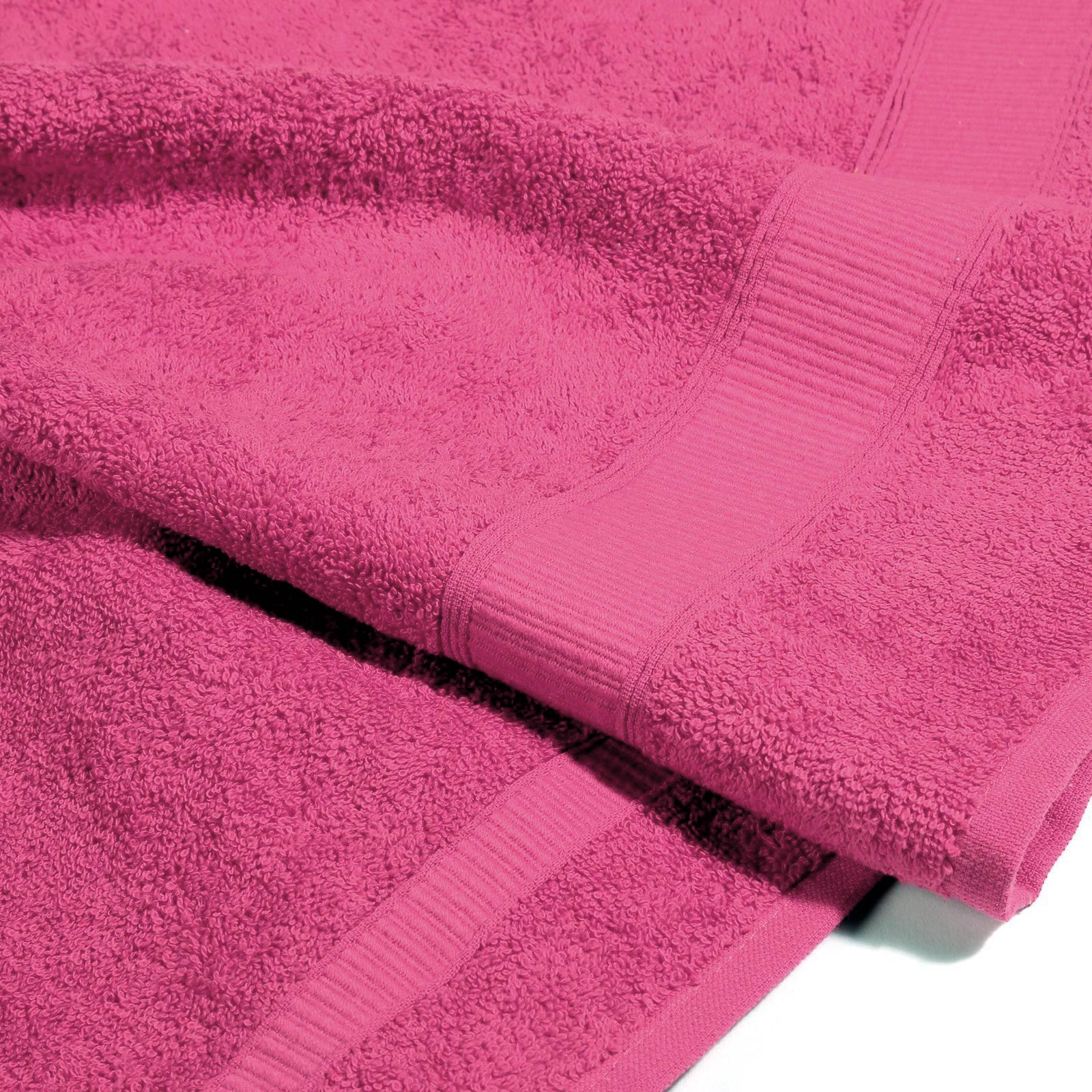 Towel in ocean cotton 3 pieces very spongy fuchsia